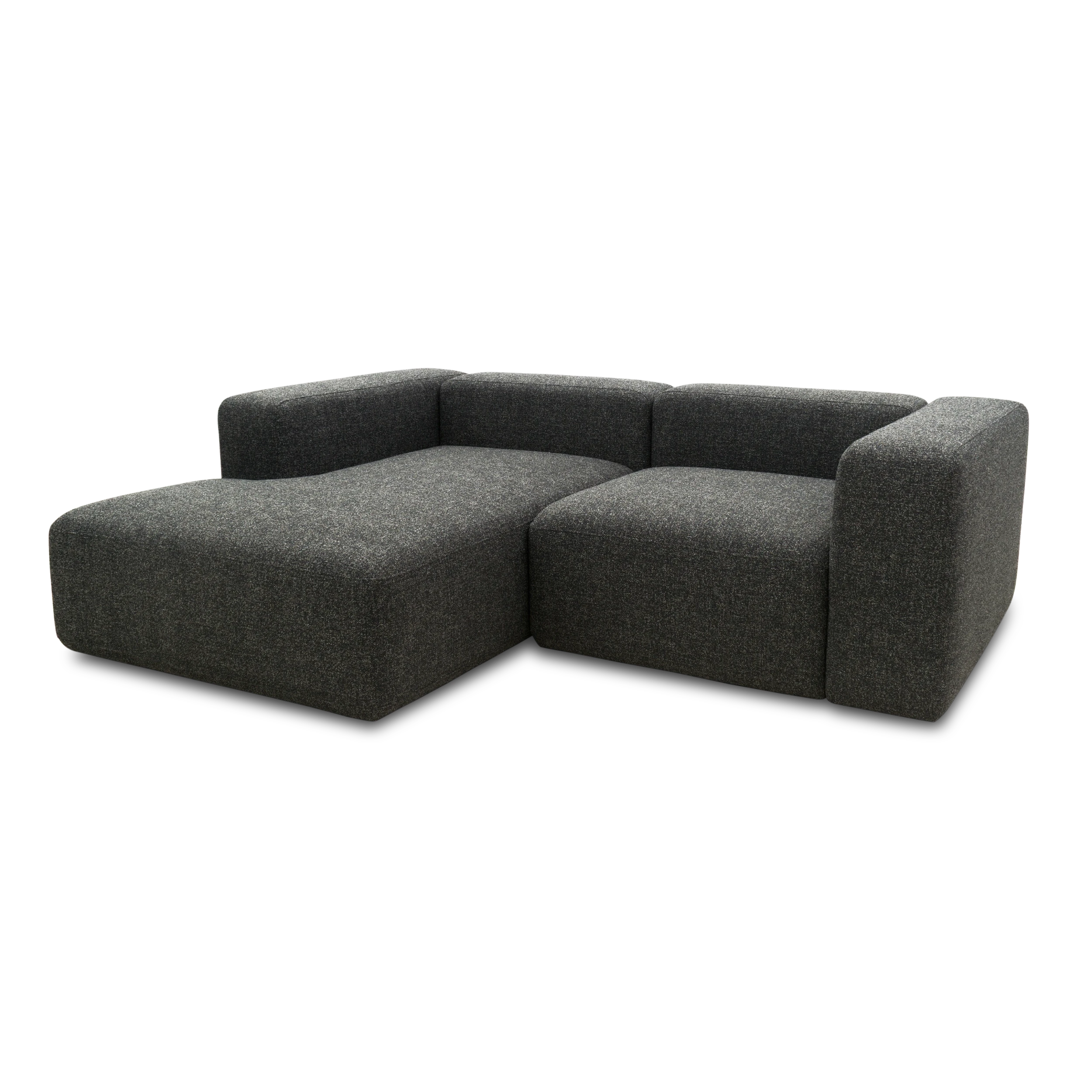 Ecksofa klein, Longchair links, Anthrazit