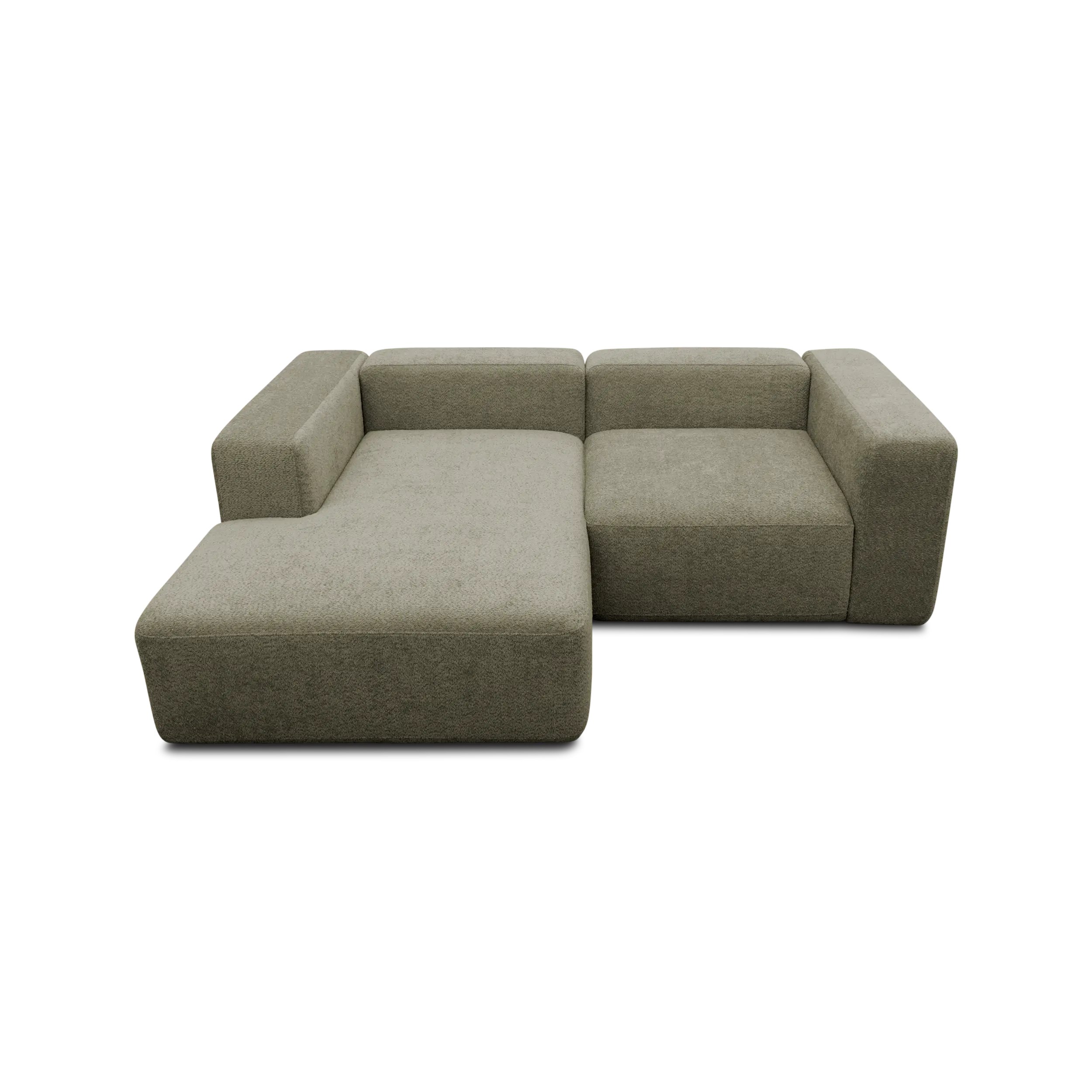 Ecksofa klein, Longchair links, Grün
