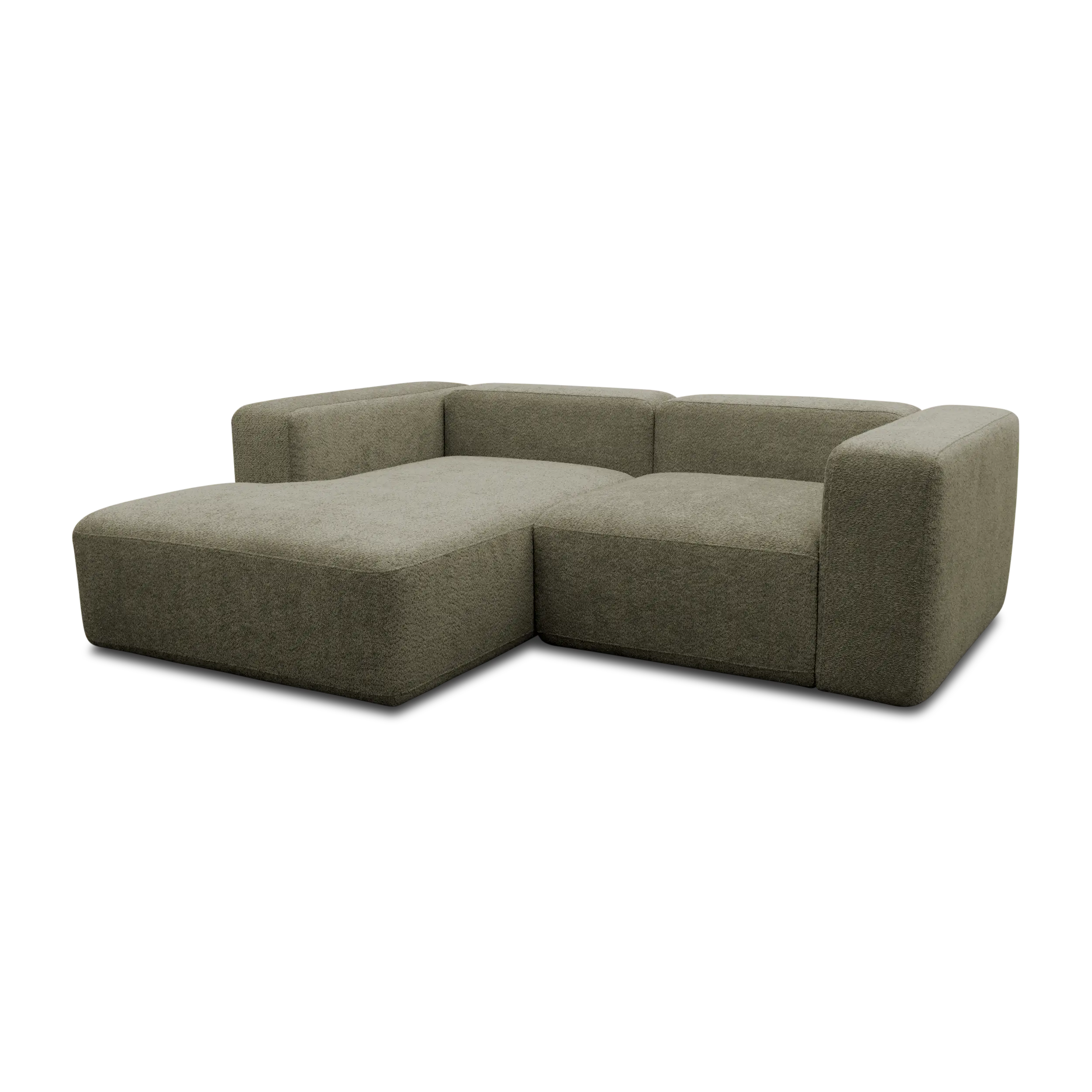 Ecksofa klein, Longchair links, Grün