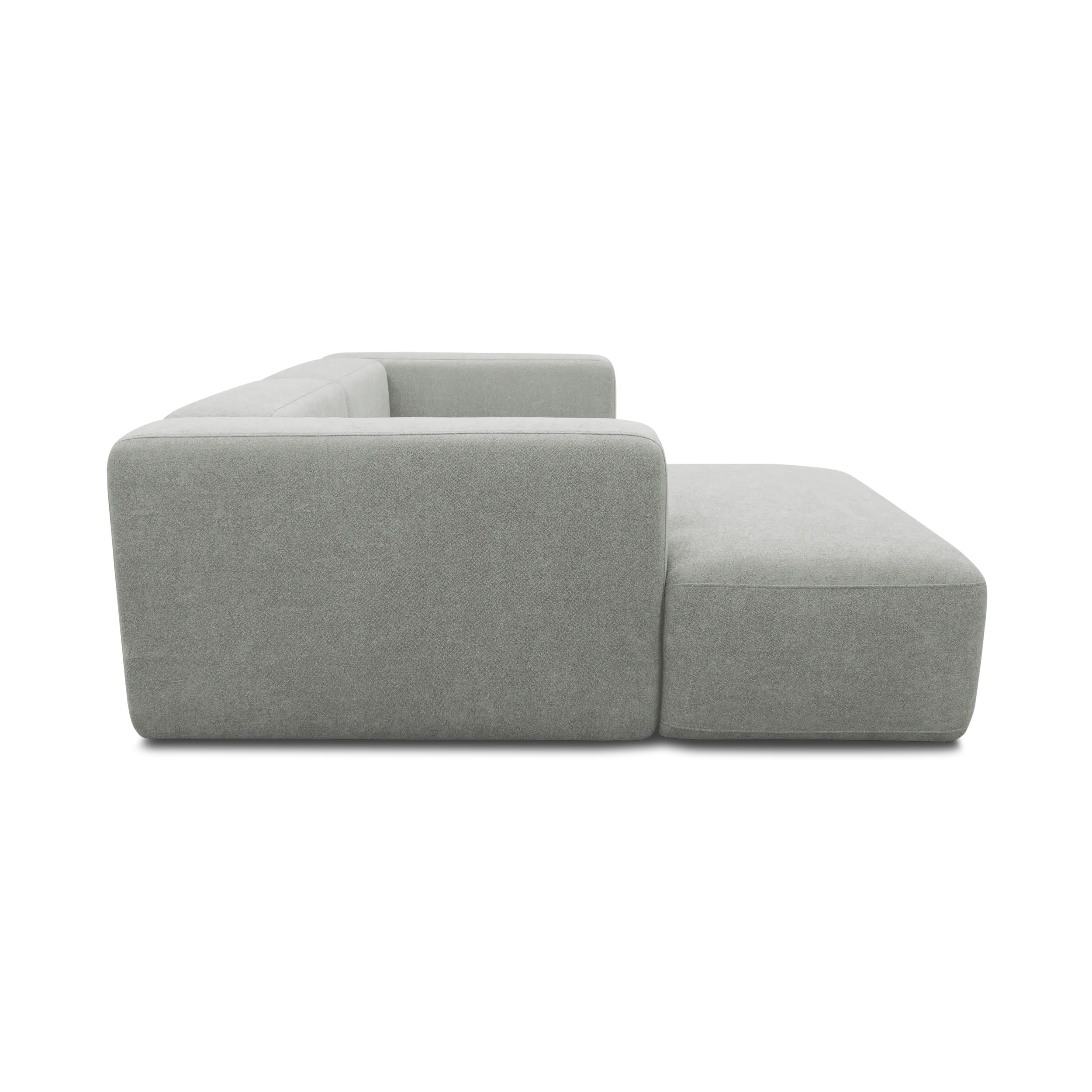 Ecksofa klein, Longchair links, Platin