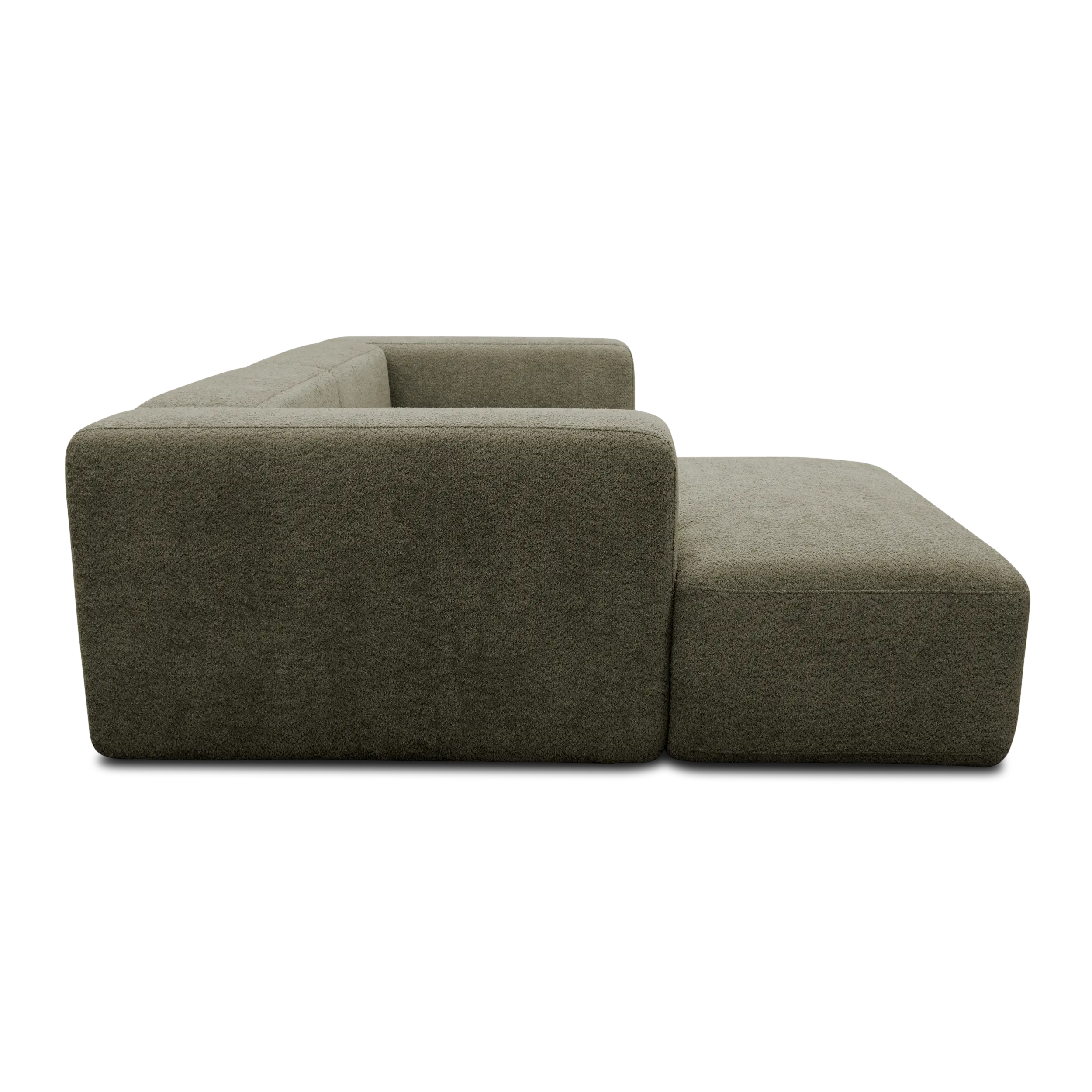Ecksofa klein, Longchair links, Grün