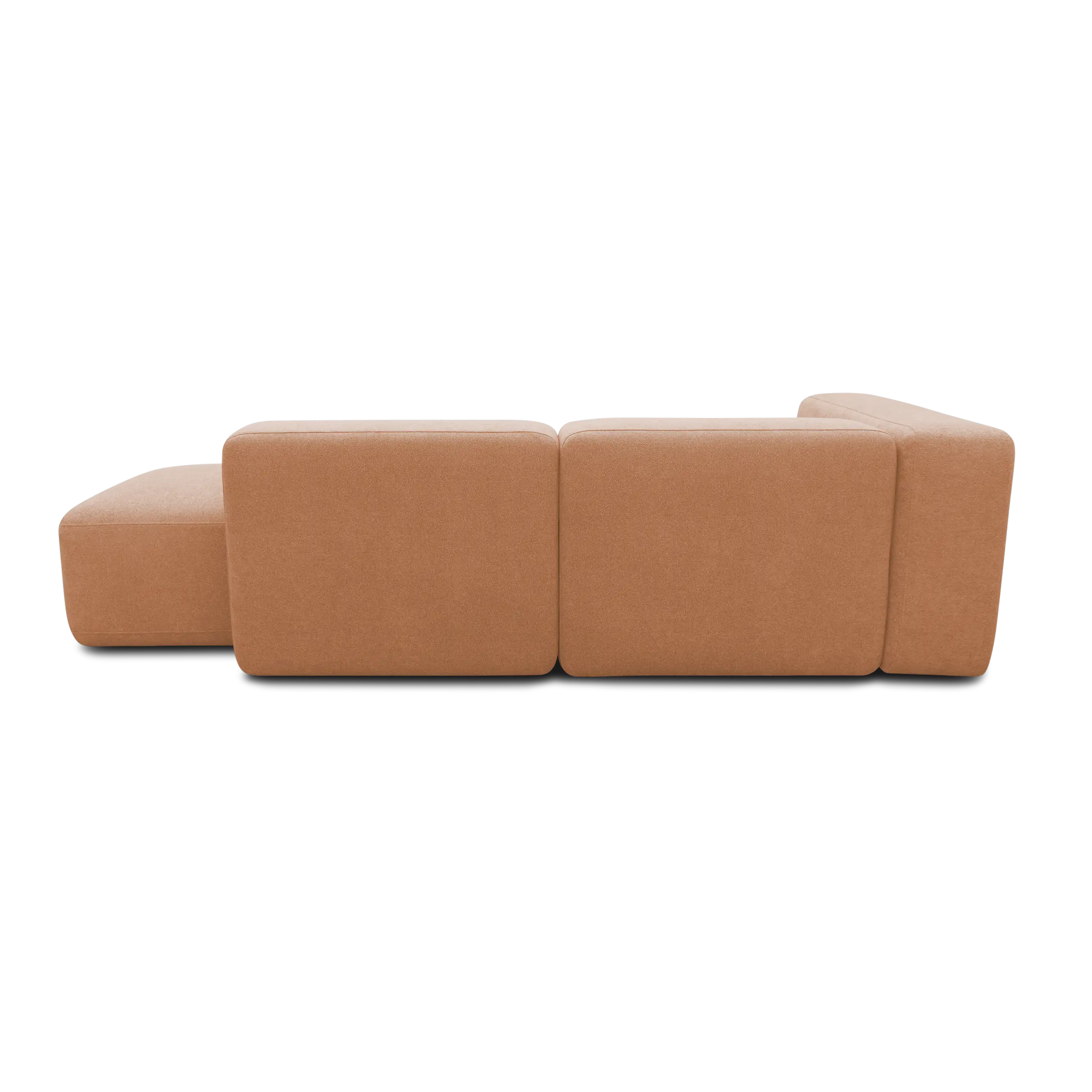Ecksofa klein, offen, Lachs
