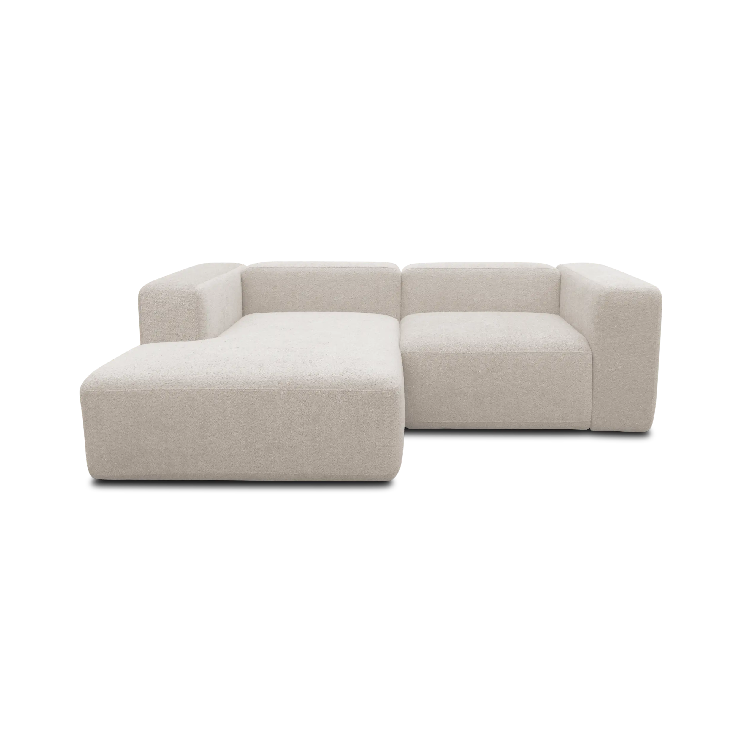 Ecksofa klein, Longchair links, Beige