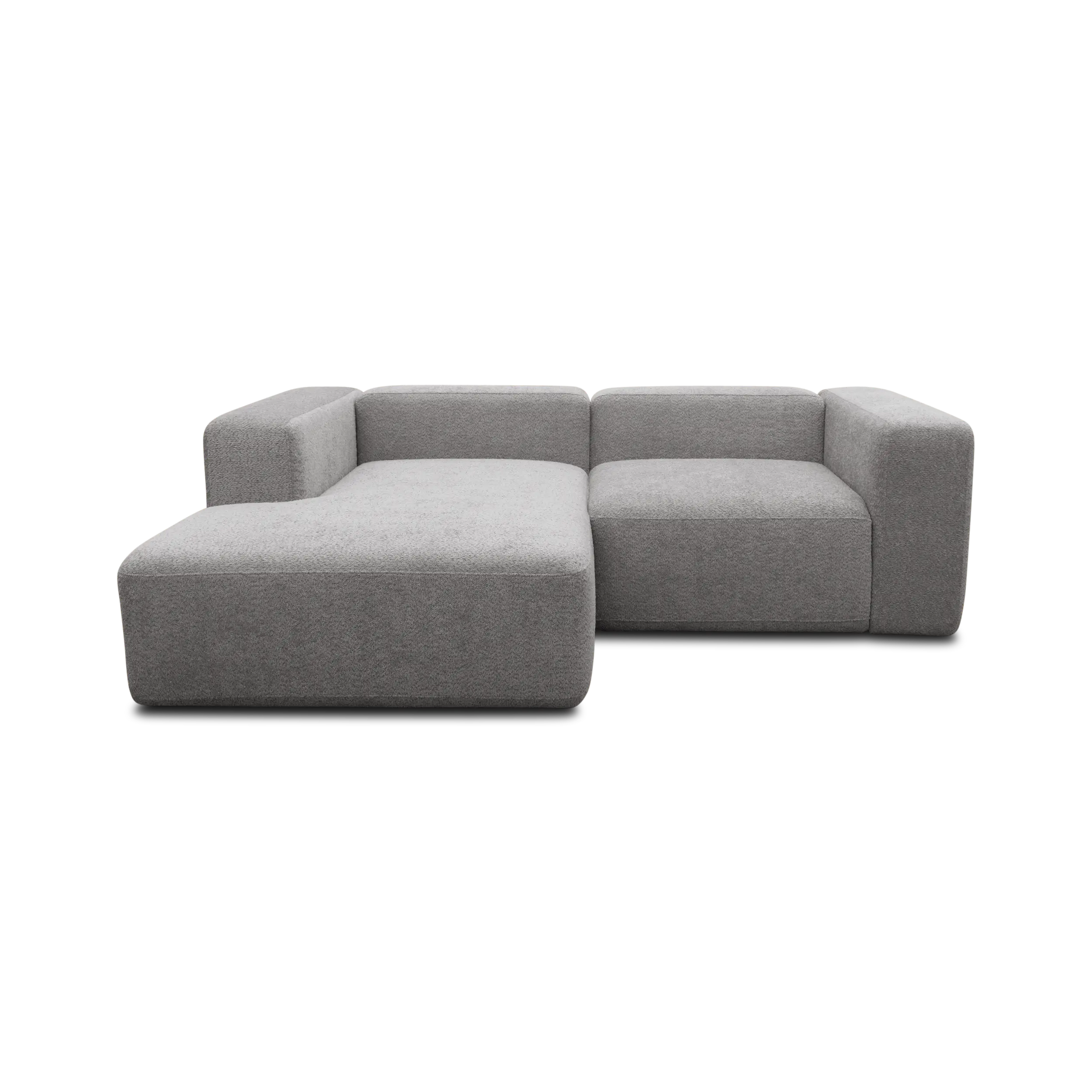 Ecksofa klein, Longchair links, Grau
