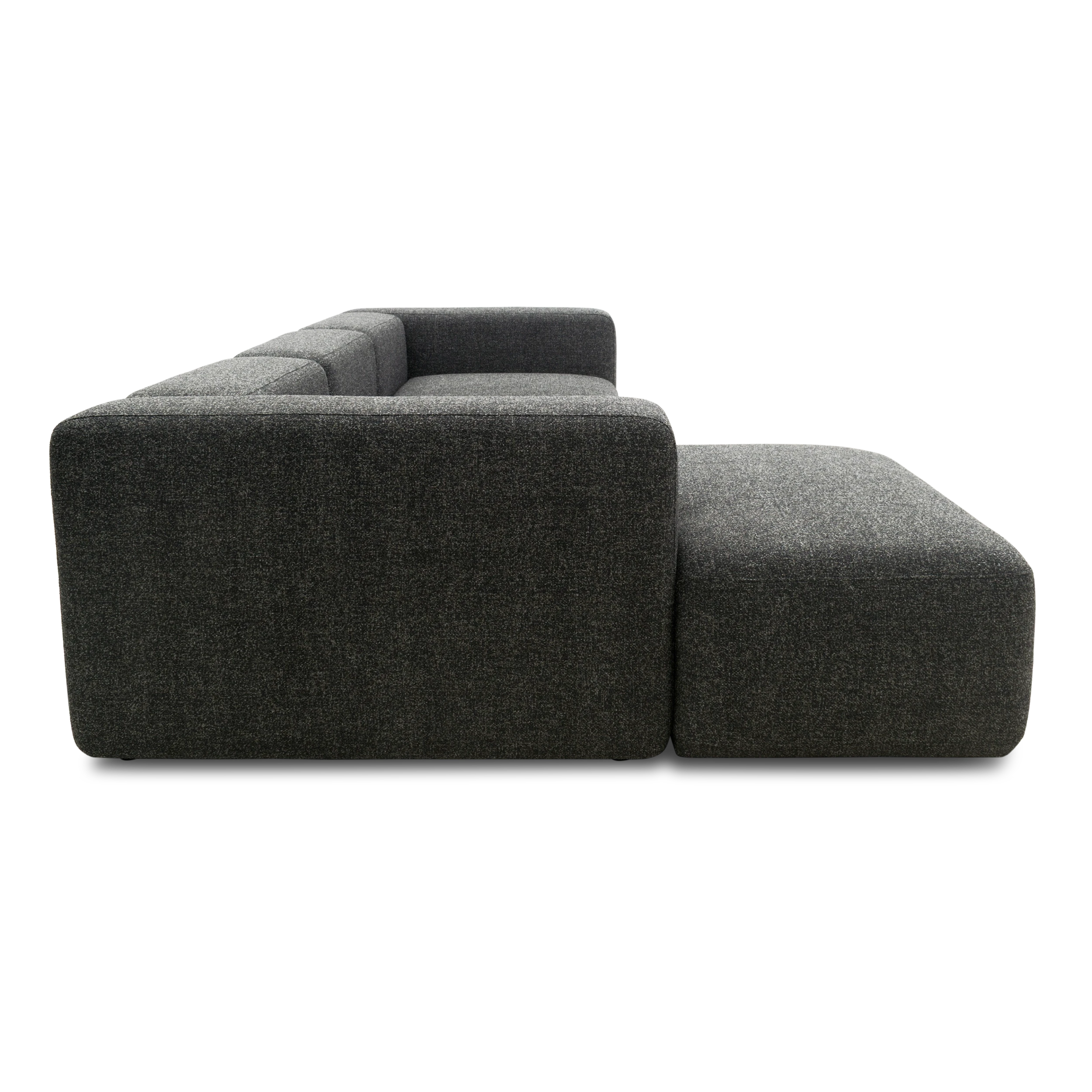 Ecksofa, Longchair links, Anthrazit