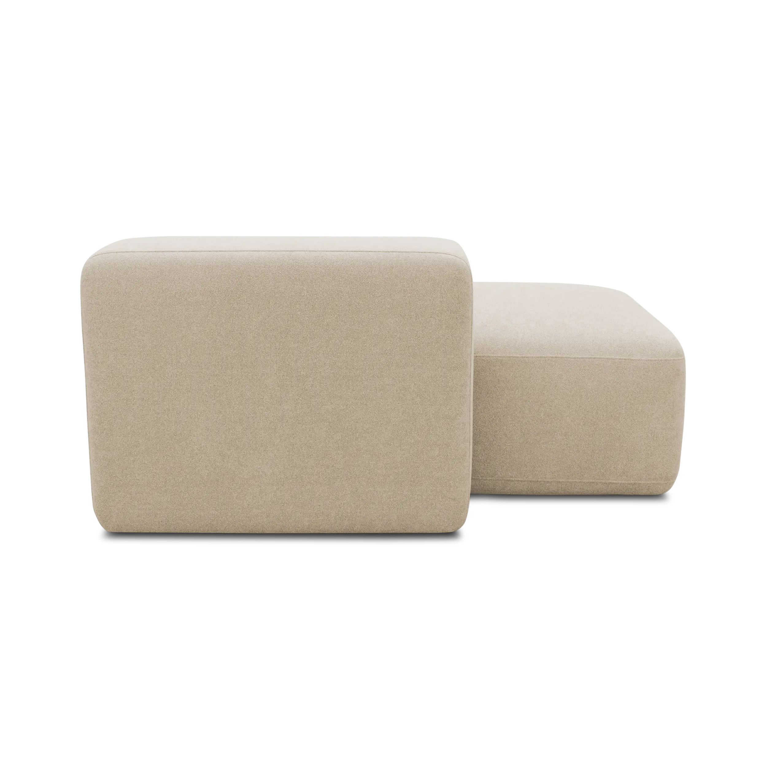 Ottomane-Modul links, Beige