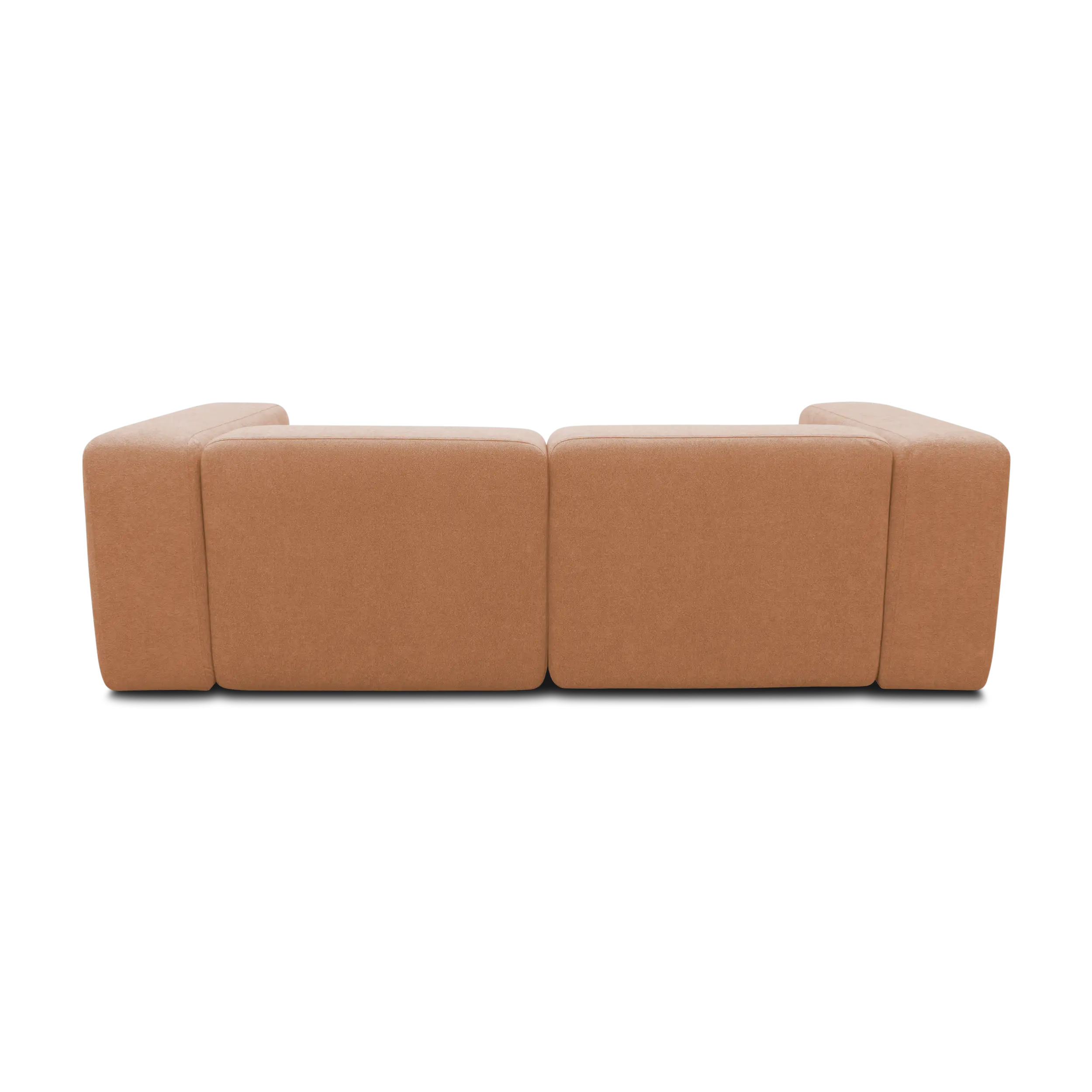Ecksofa klein, Longchair links, Lachs