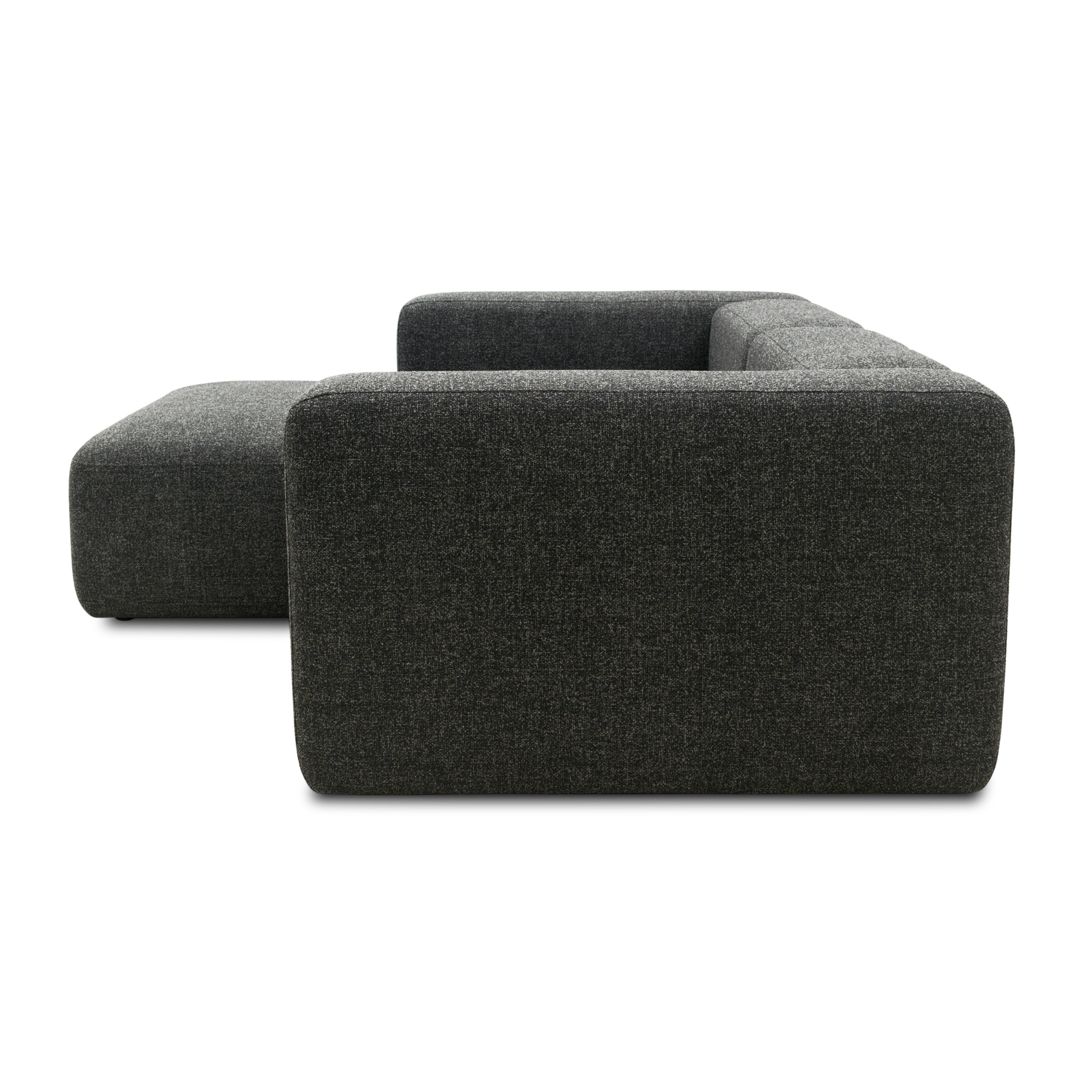 Modulsofa Vario, Ecksofa klein, Longchair links, Anthrazit