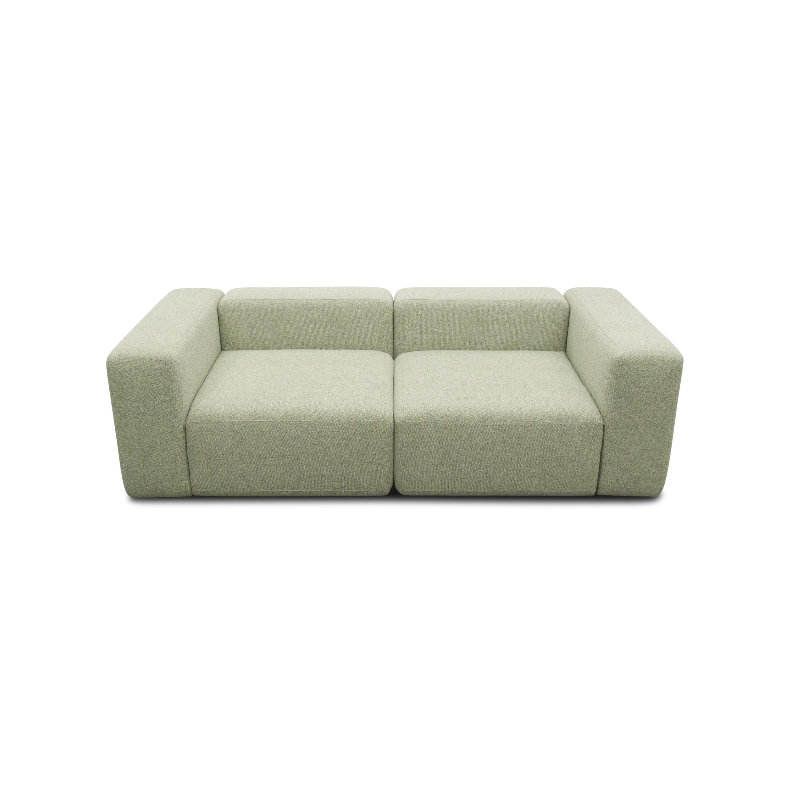 Modulsofa Vario, 2-Sitzer Sofa, Creme-Grün
