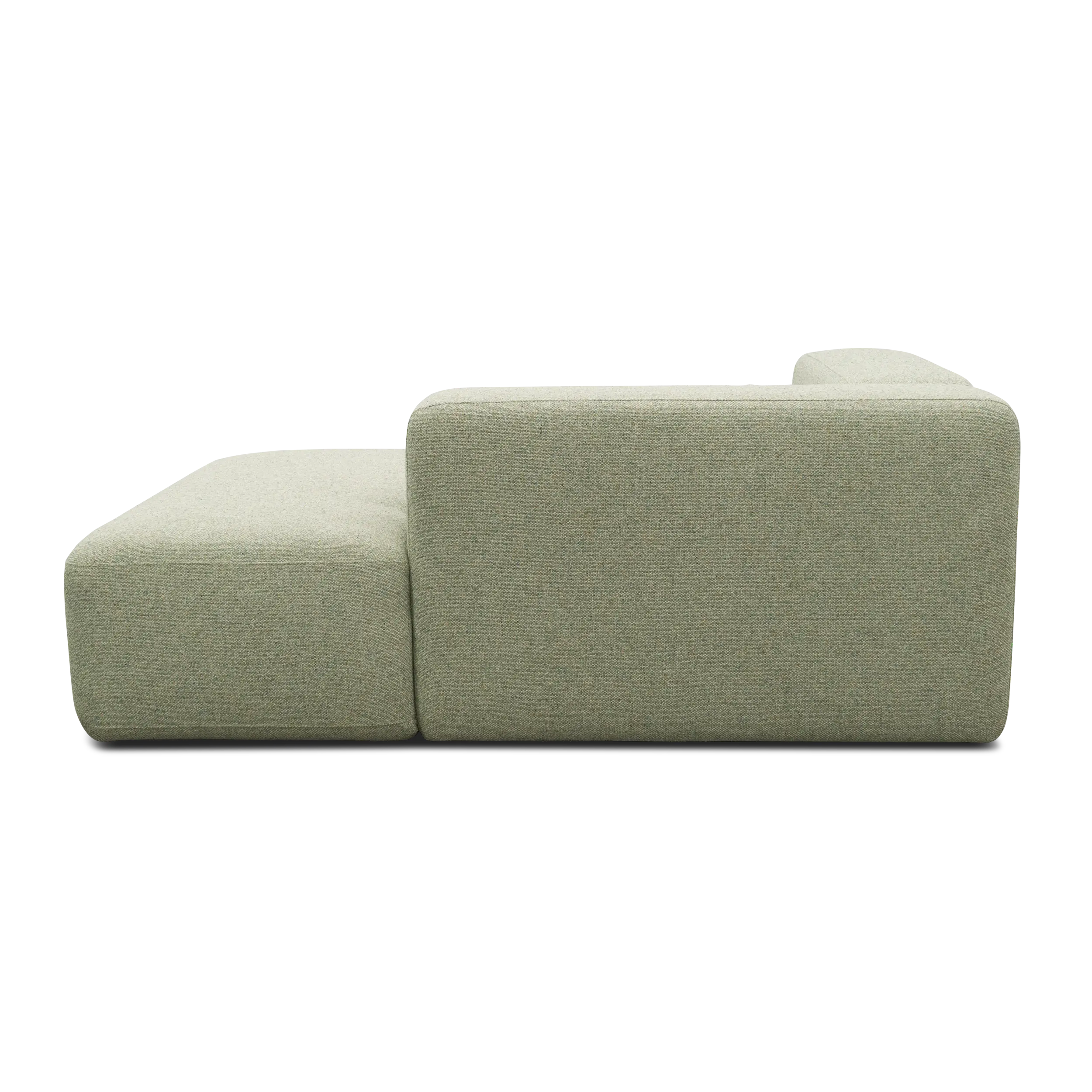 Longchair-Modul rechts, Creme-Grün
