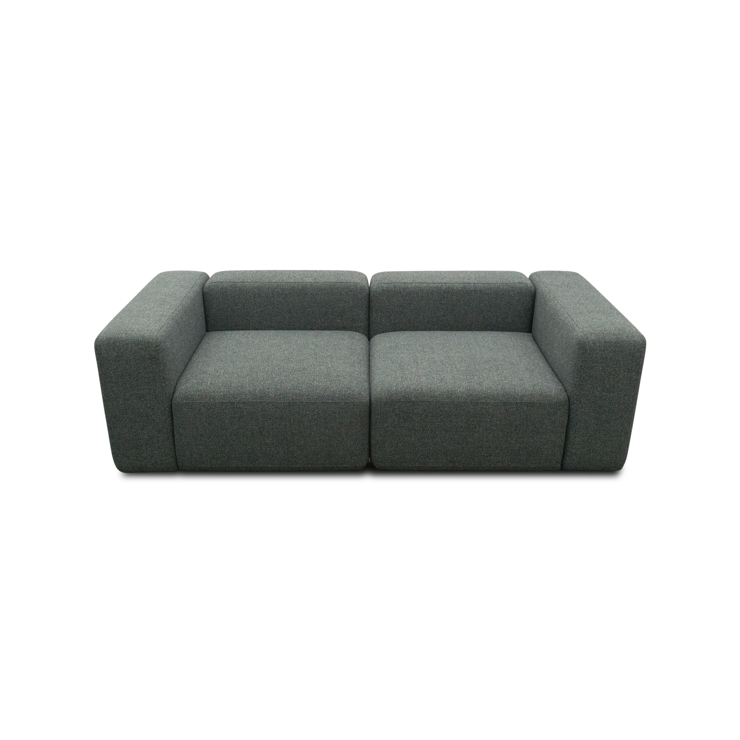 Modulsofa Vario, 2-Sitzer Sofa, Blaugrau