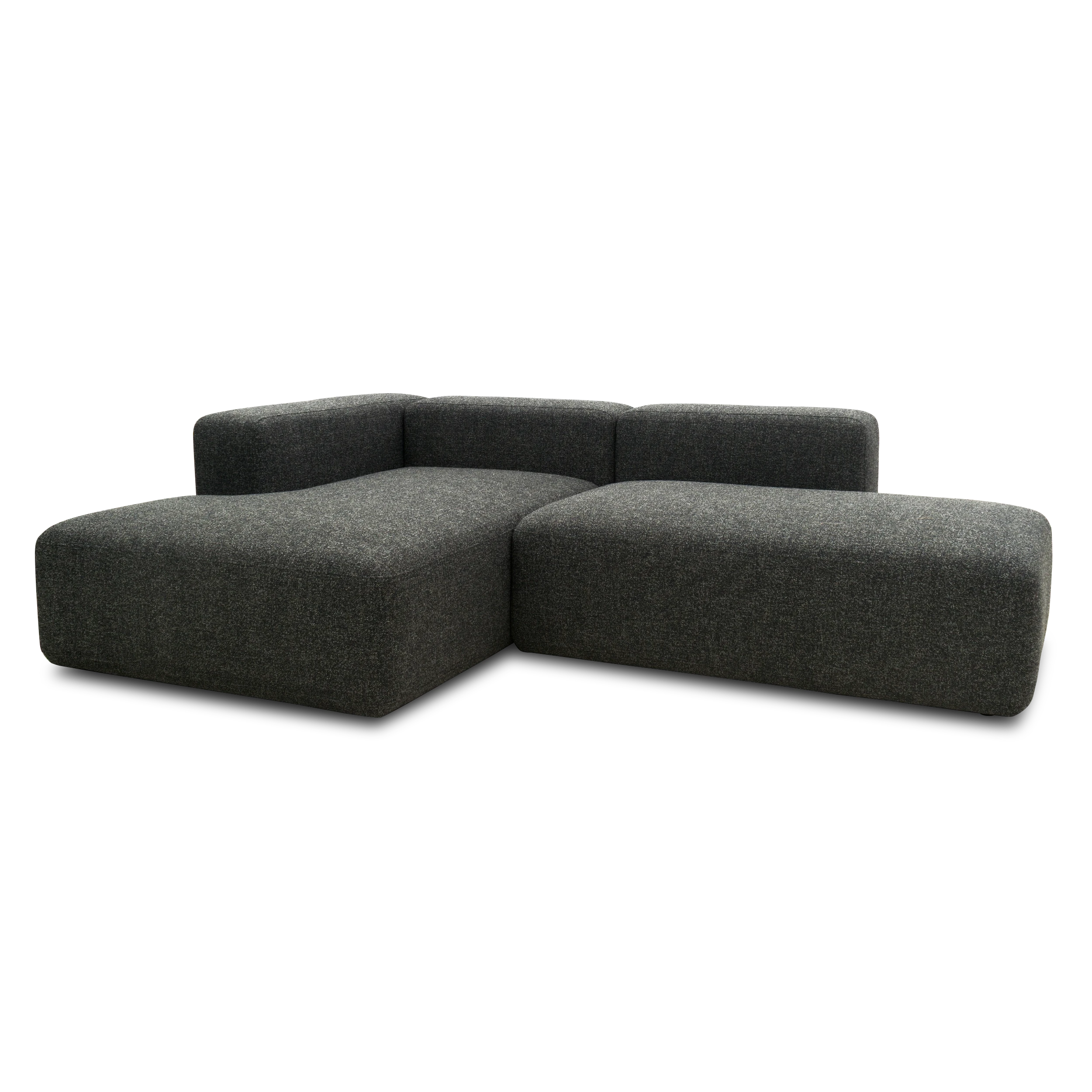 Ecksofa klein, offen, Longchair links, Anthrazit