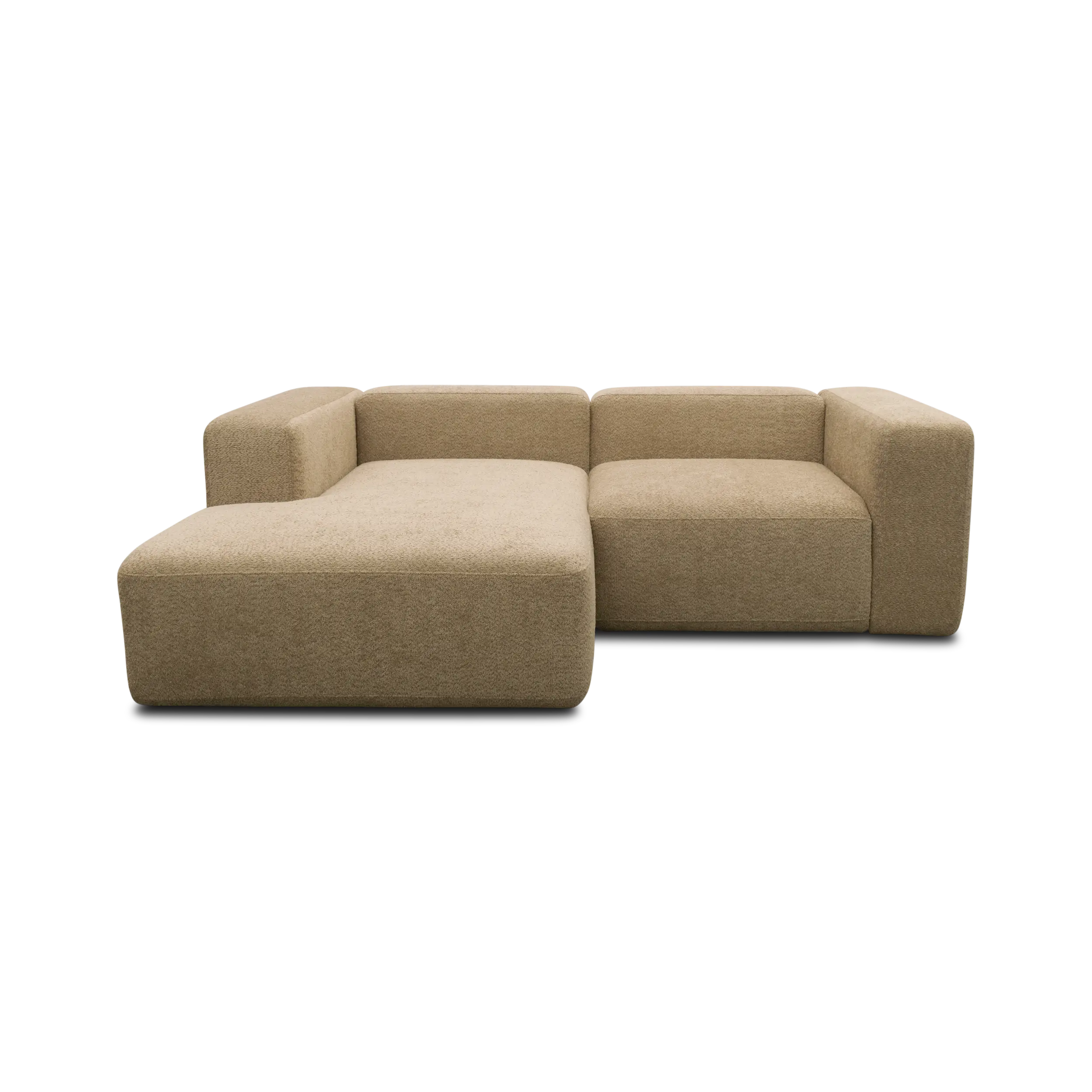 Ecksofa klein, Longchair links, Taupe