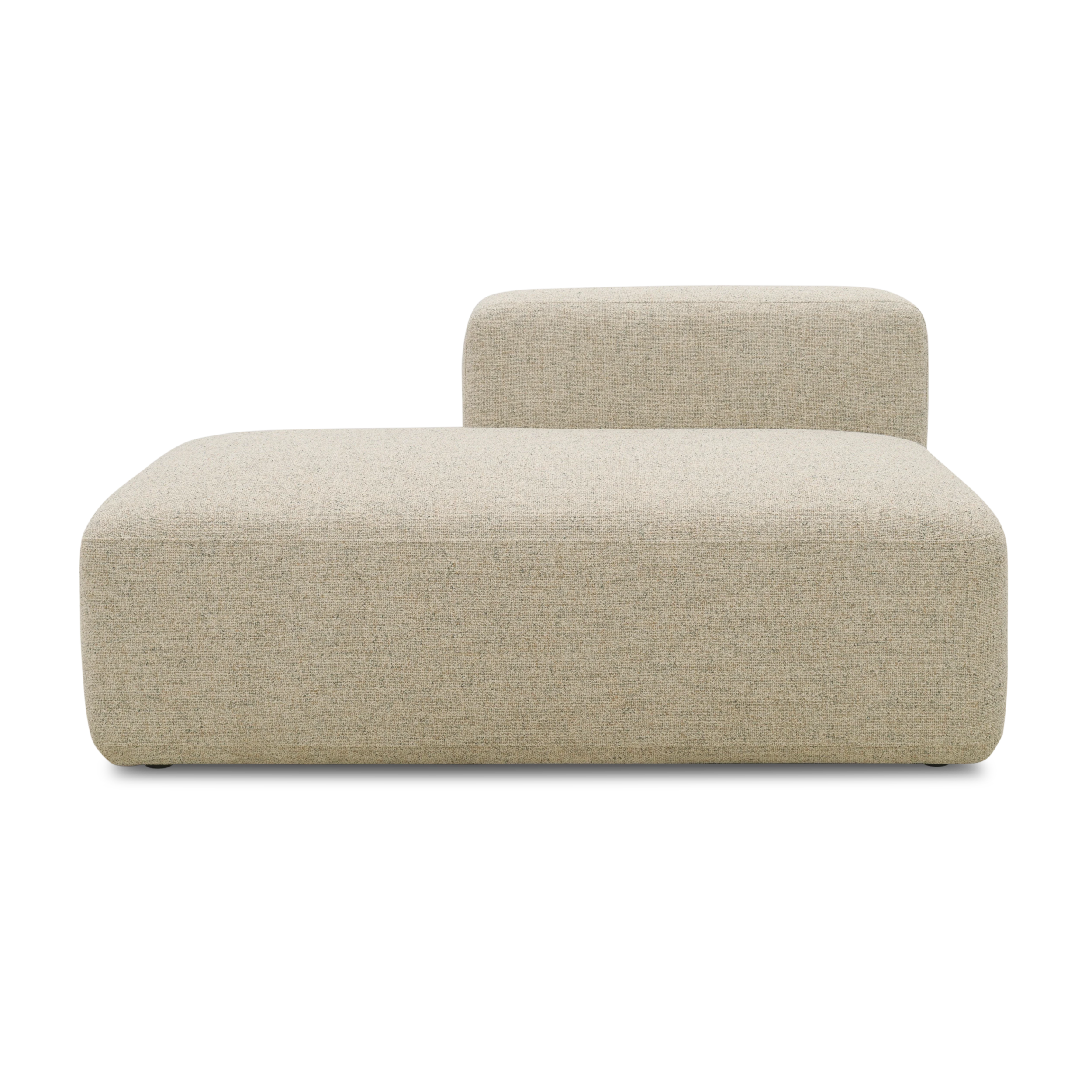 Ottomane-Modul links, Beige-Petrol