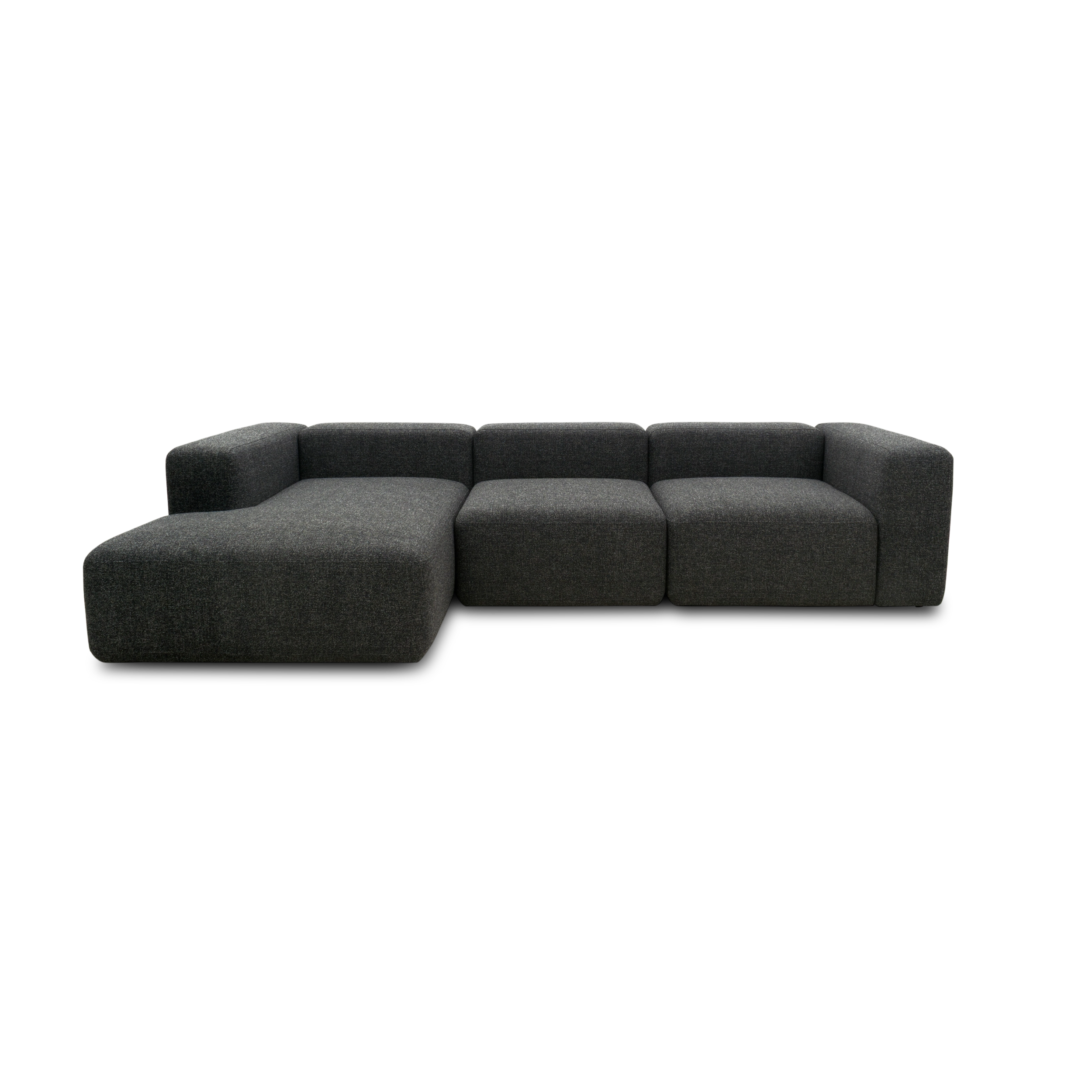 Ecksofa, Longchair links, Anthrazit