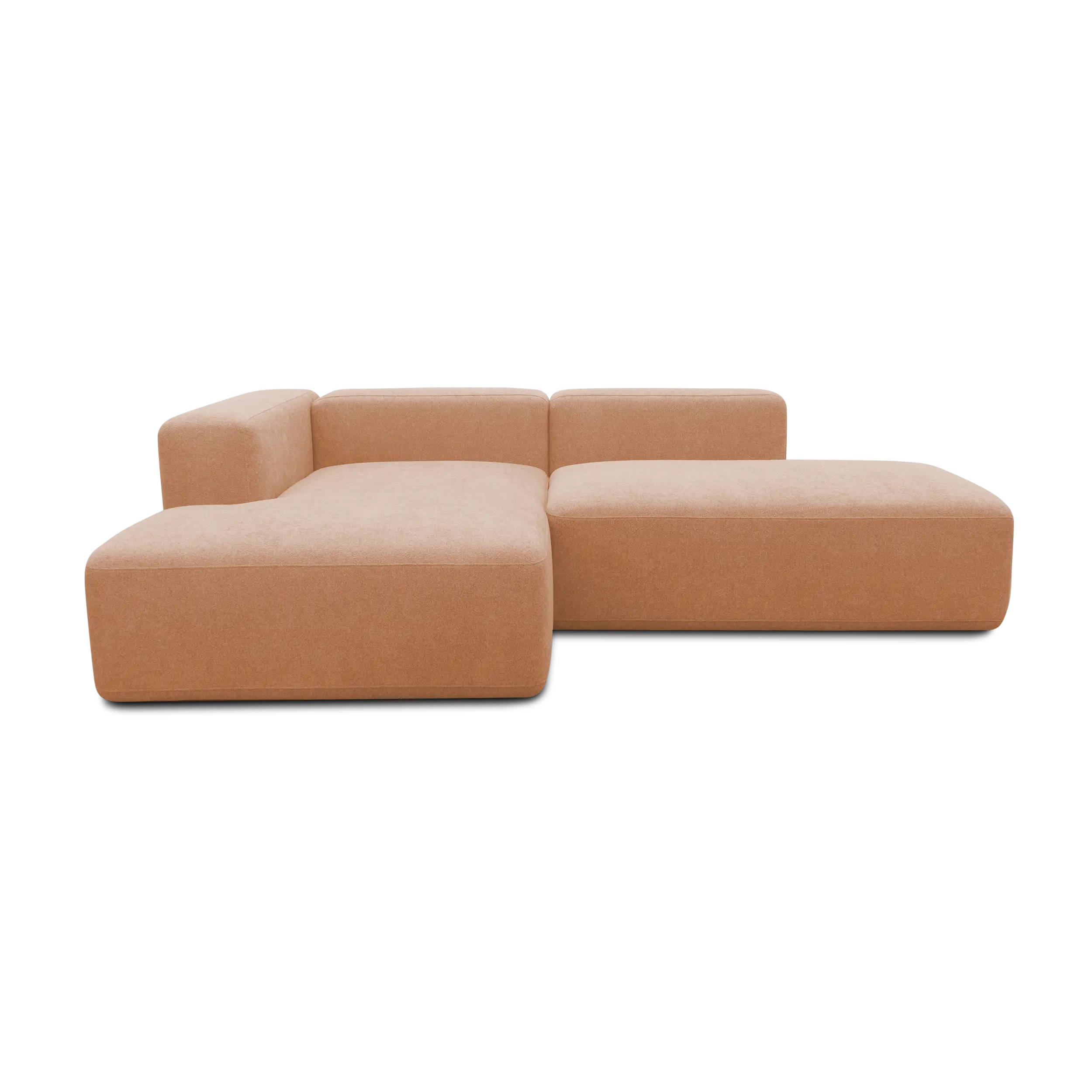 Ecksofa klein, offen, Lachs