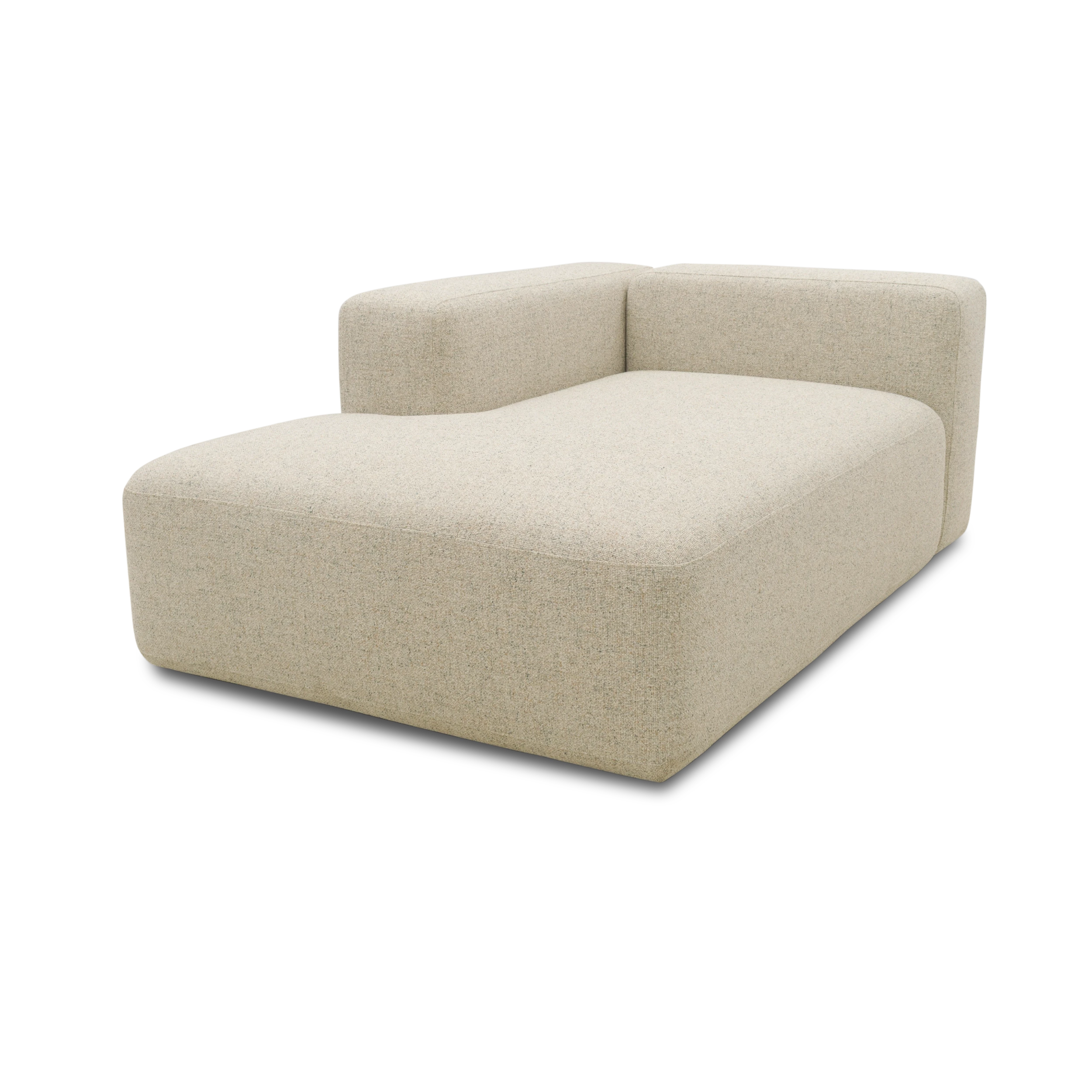 Wechselbezug für Longchair-Modul links, Beige-Petrol