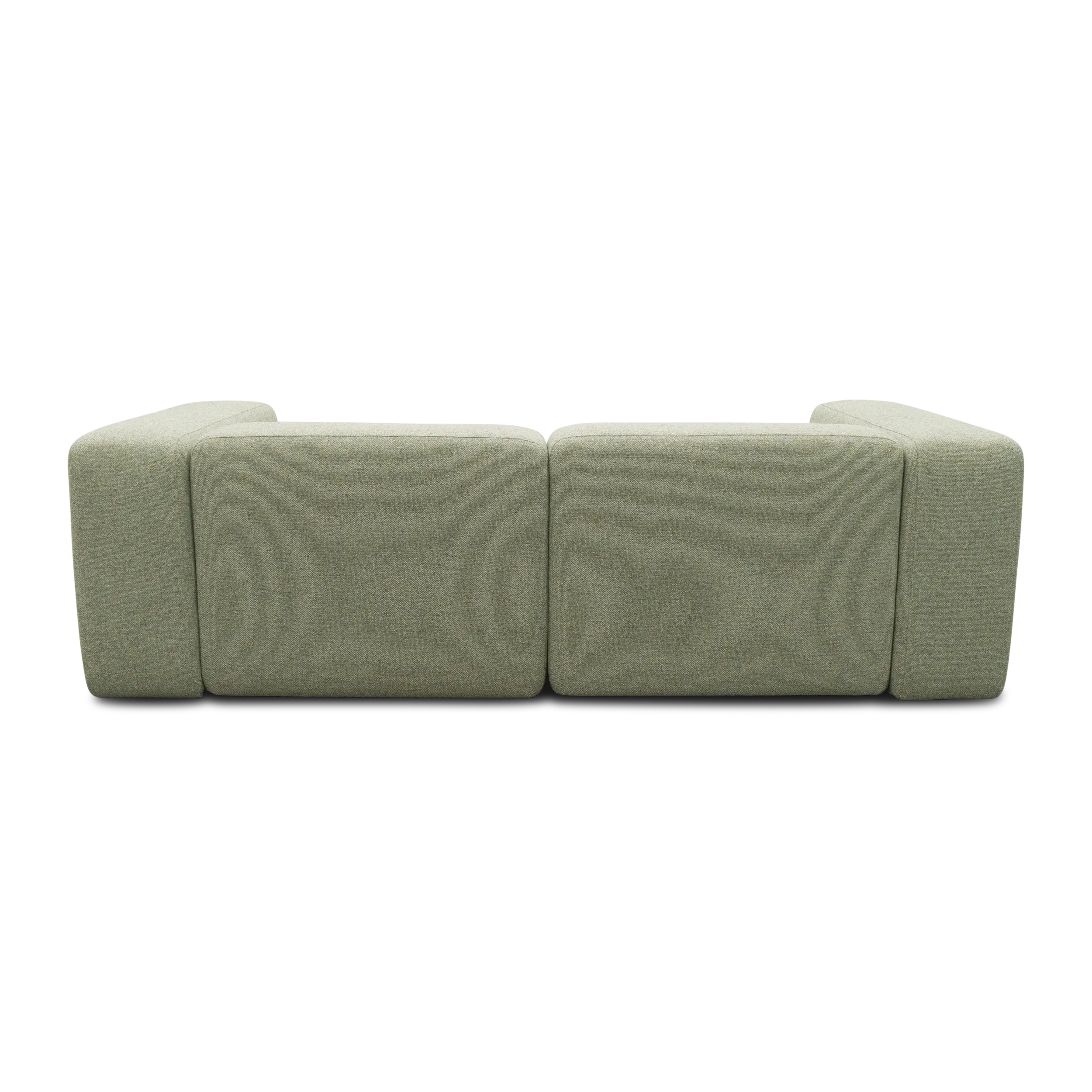 Modulsofa Vario, Ecksofa klein, Longchair links, Creme-Grün