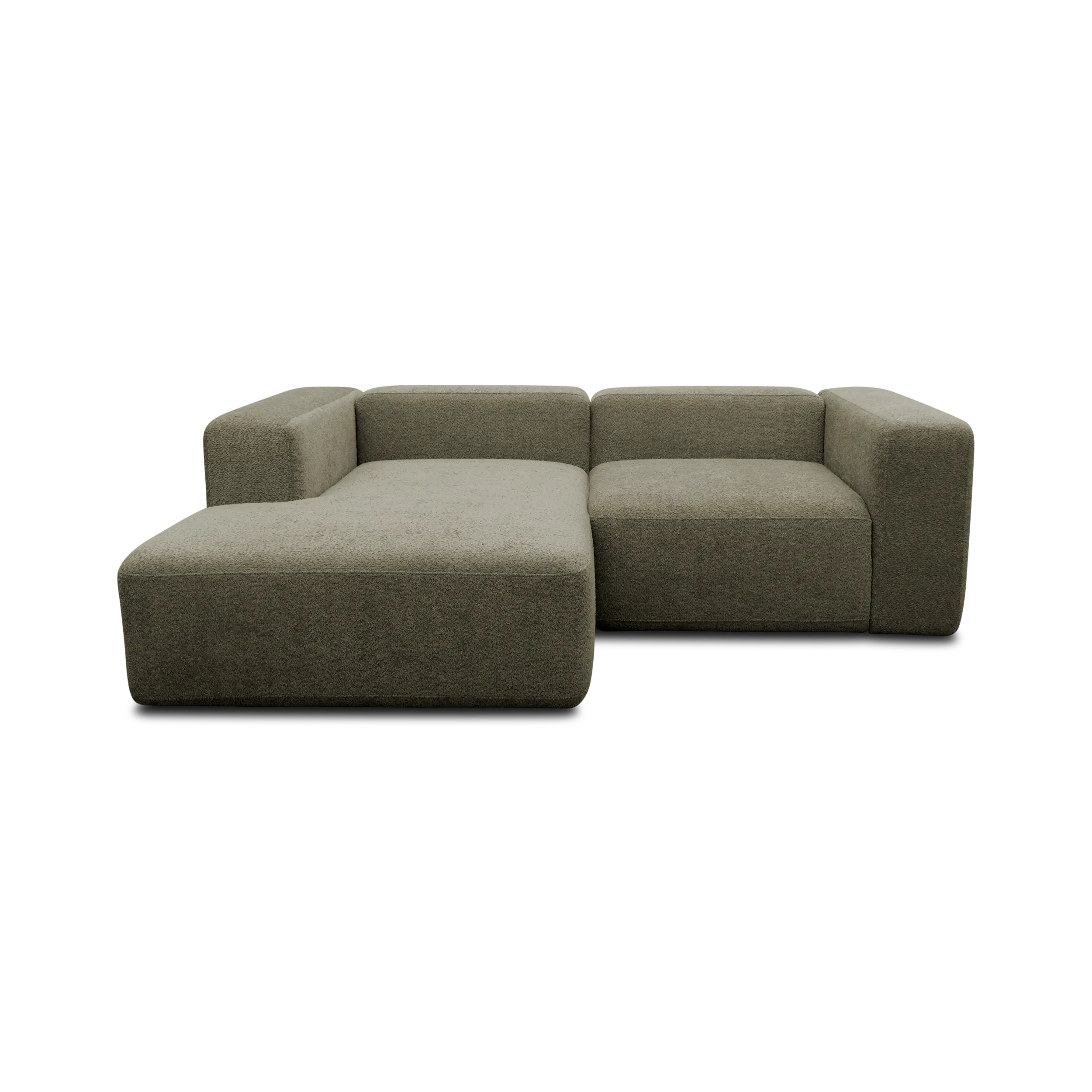 Ecksofa klein, Longchair links, Grün