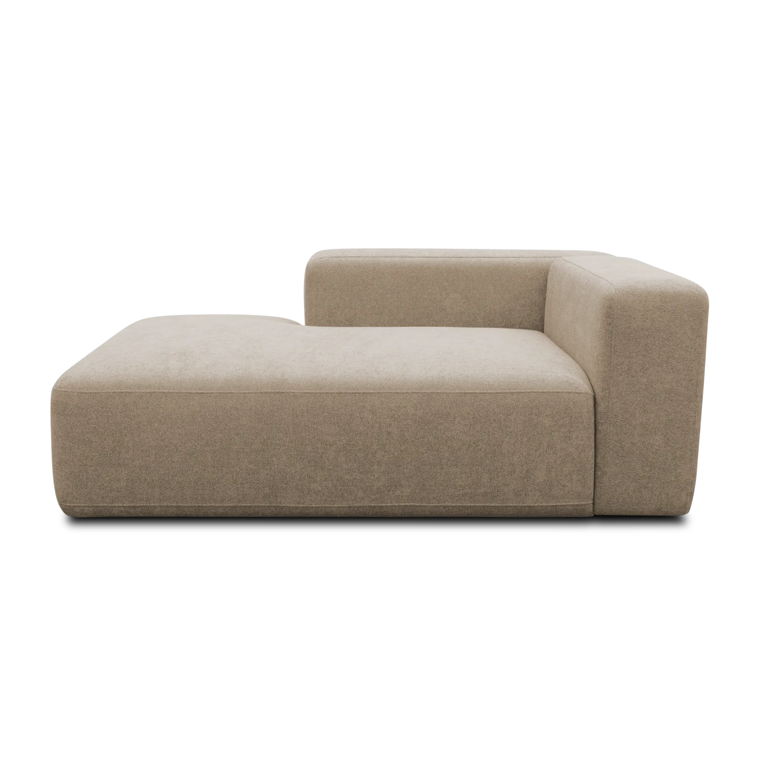 Longchair-Modul links, Taupe