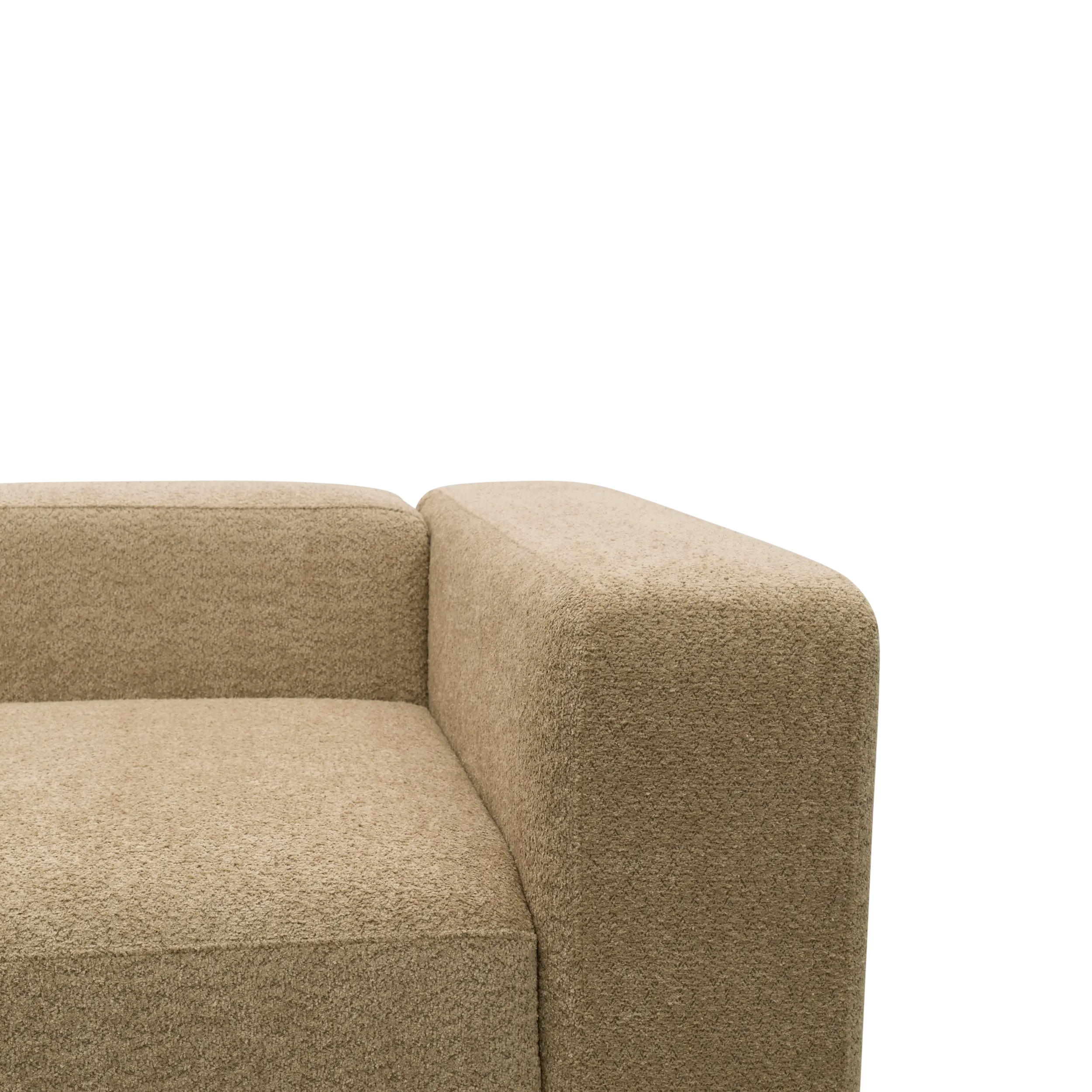 Ecksofa, Longchair links, Taupe