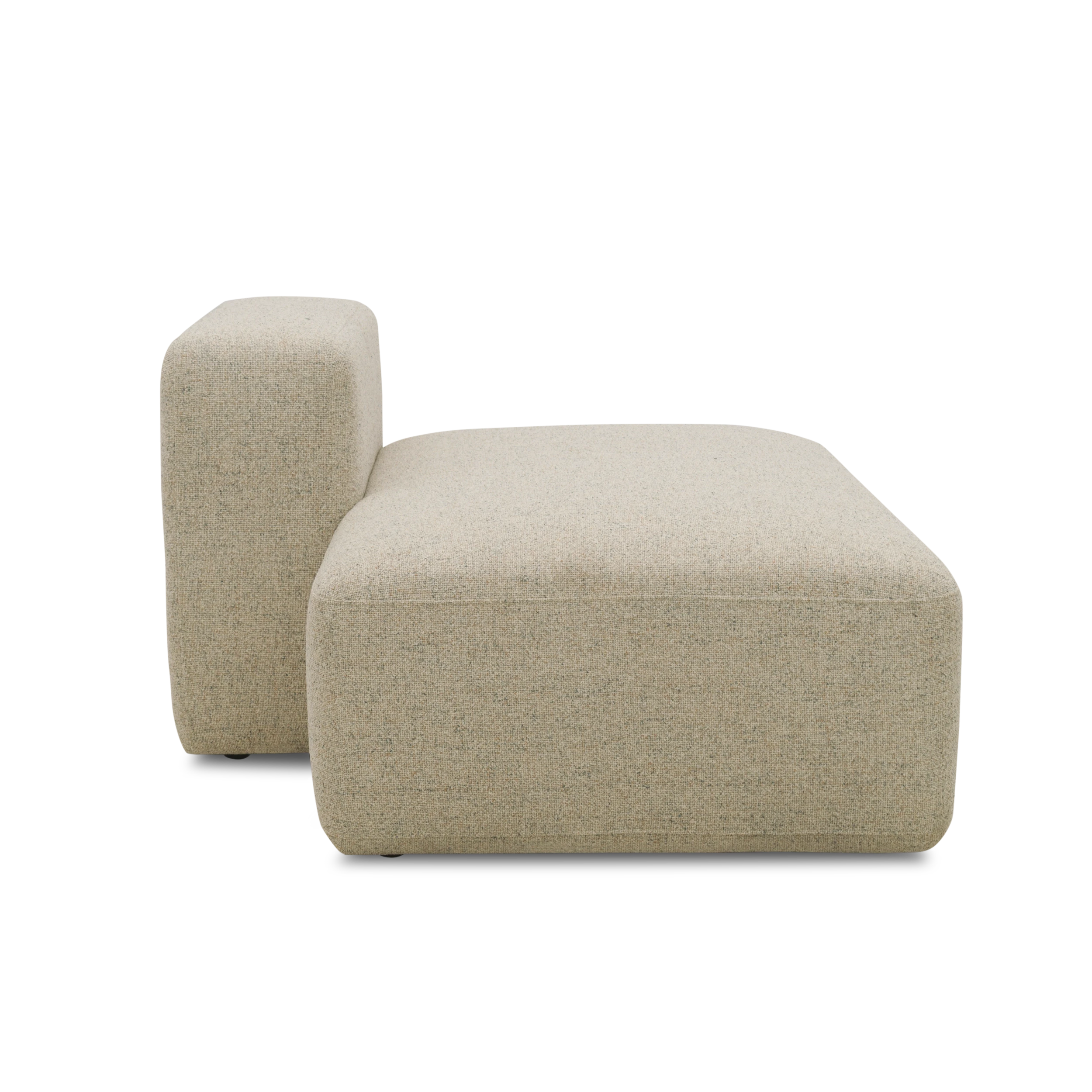 Ottomane-Modul links, Beige-Petrol