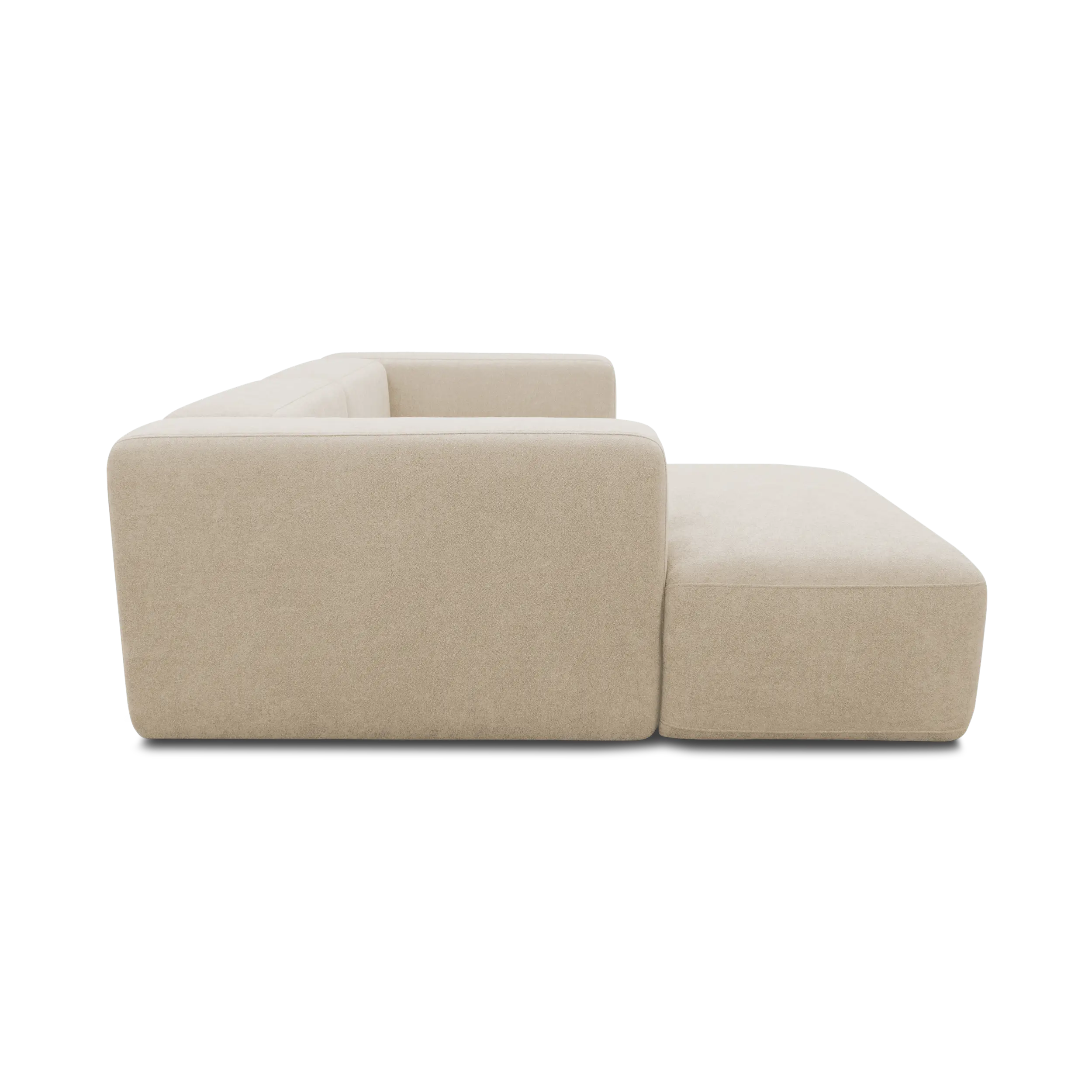 Ecksofa klein, Longchair links, Beige
