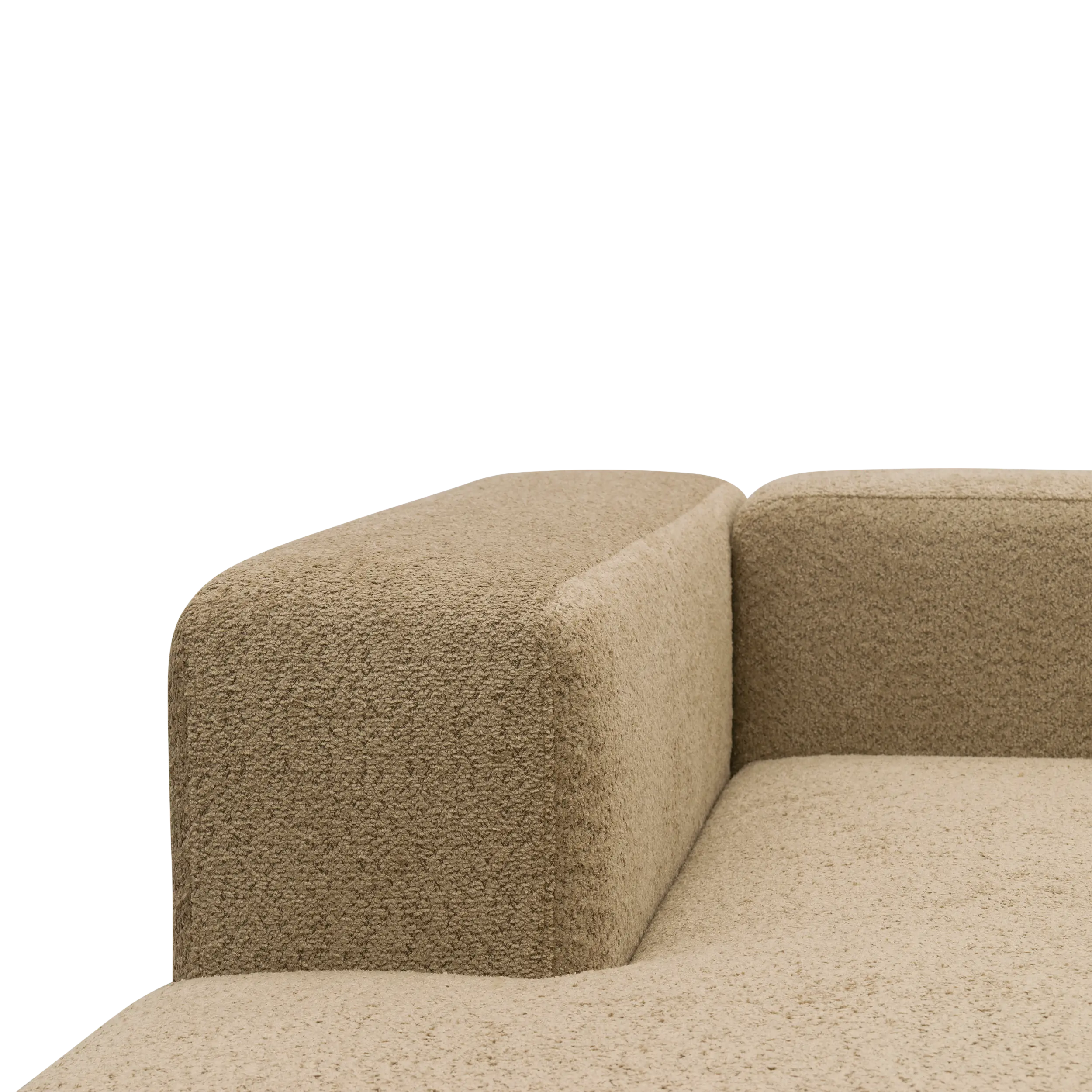 Ecksofa, Longchair links, Taupe