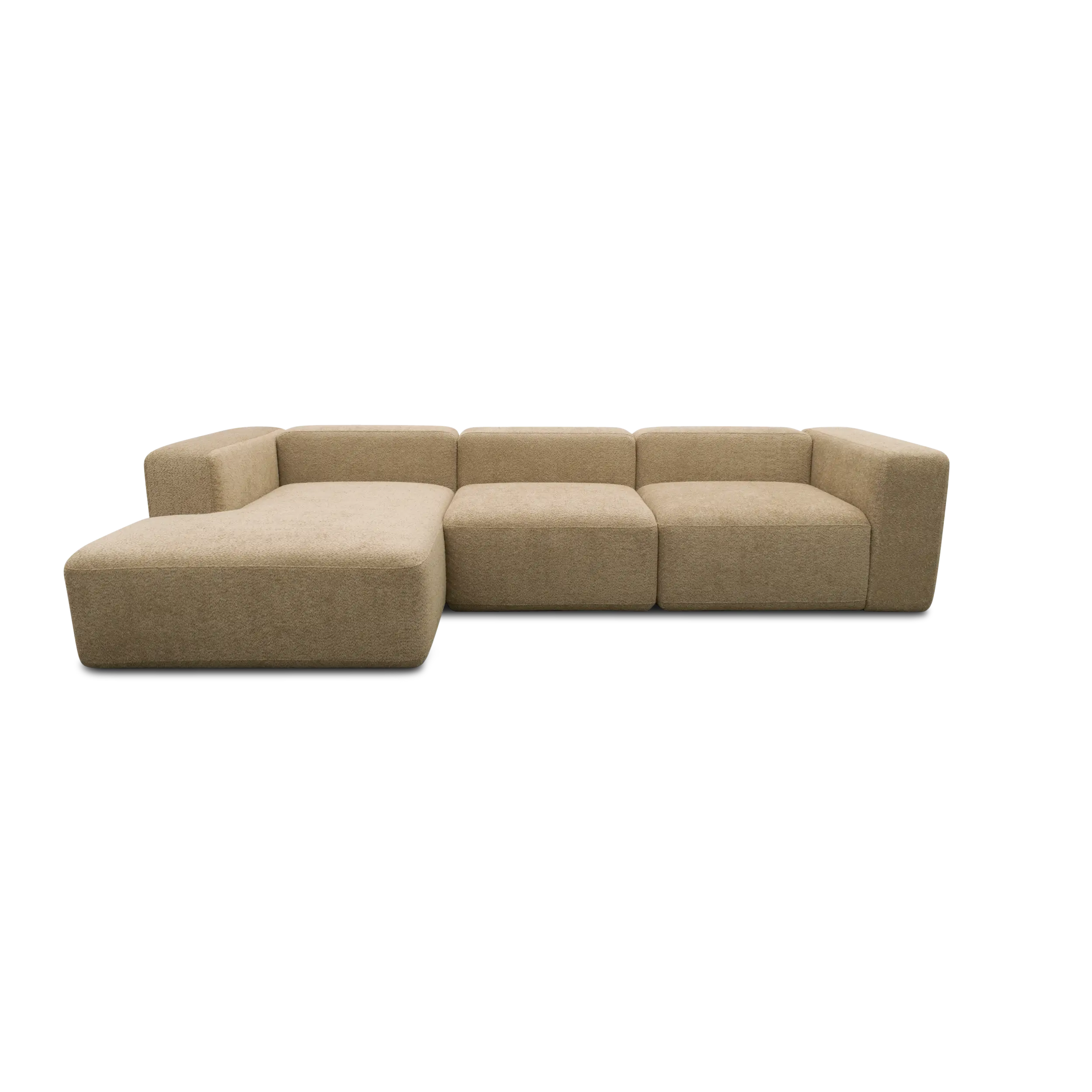 Ecksofa, Longchair links, Taupe