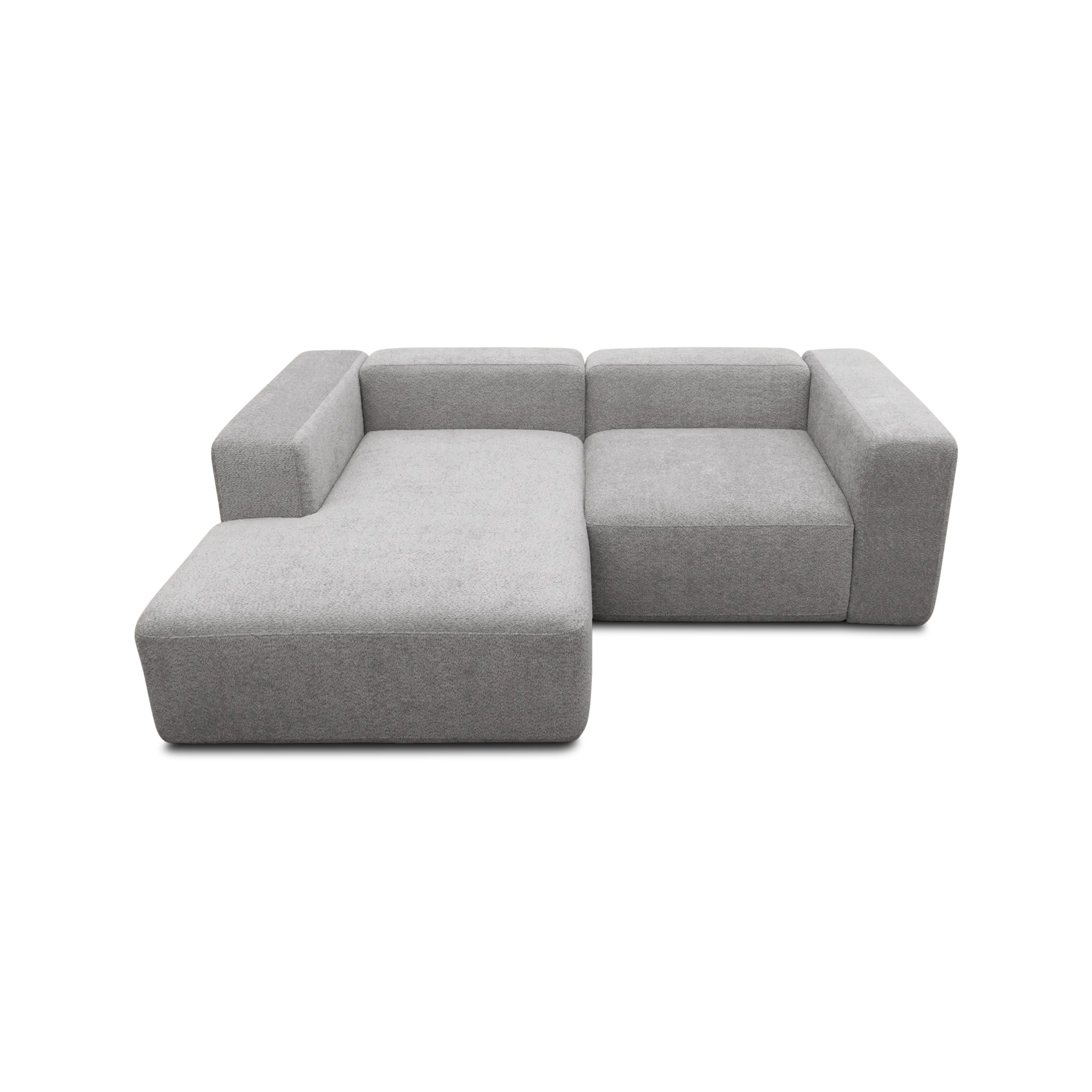Ecksofa klein, Longchair links, Grau