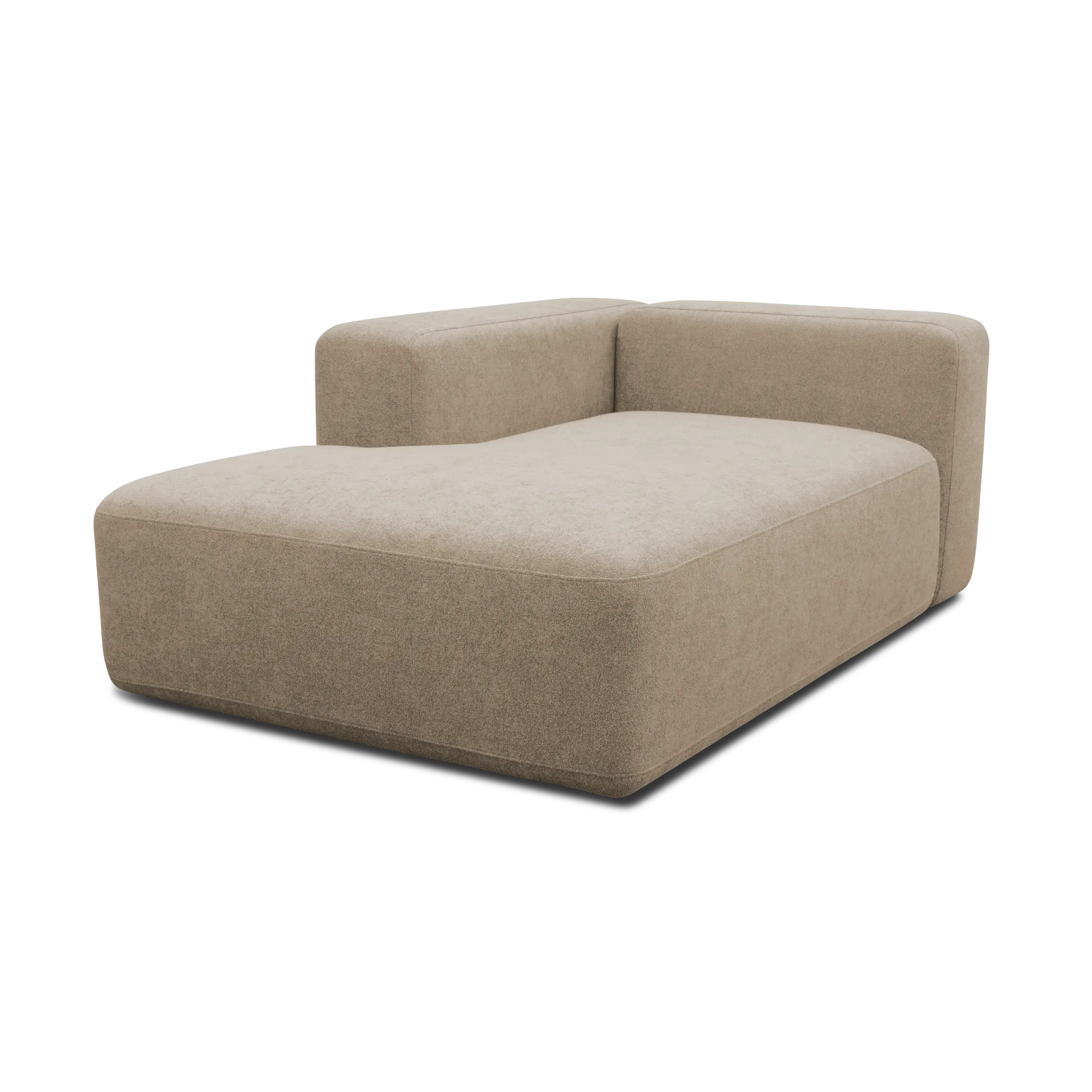 Longchair-Modul links, Taupe