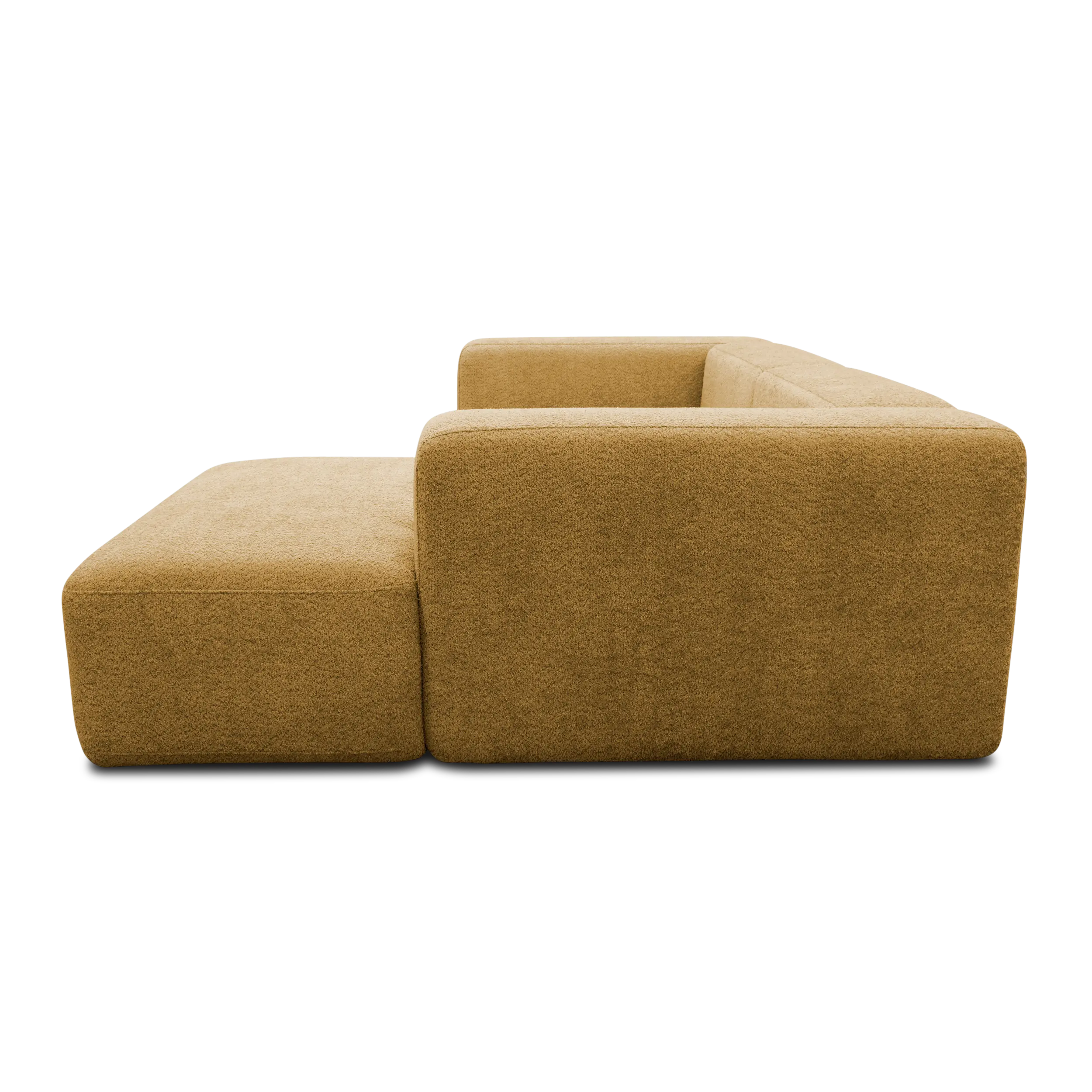 Ecksofa klein, Longchair rechts, Amber