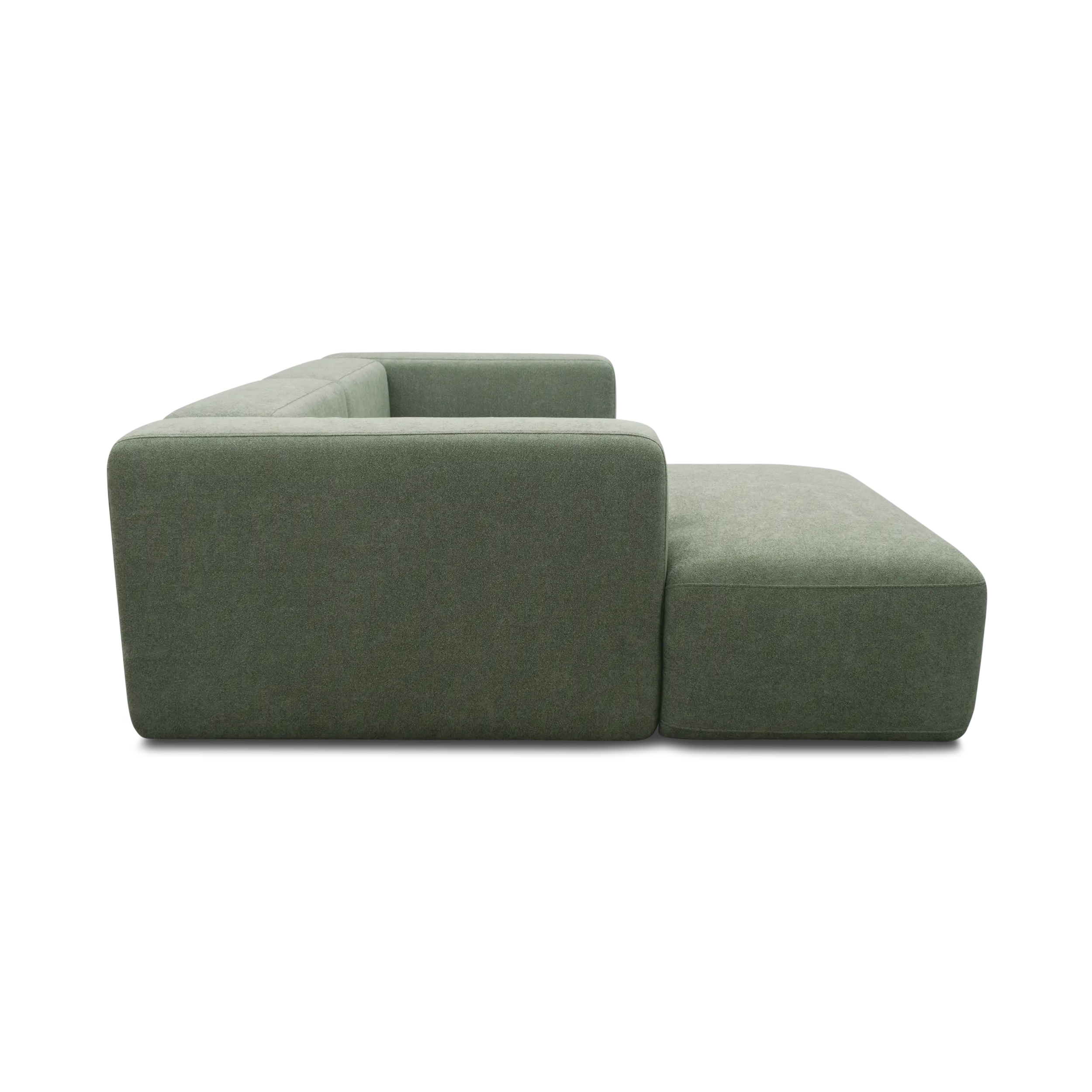 Ecksofa klein, Longchair links, Eukalyptus