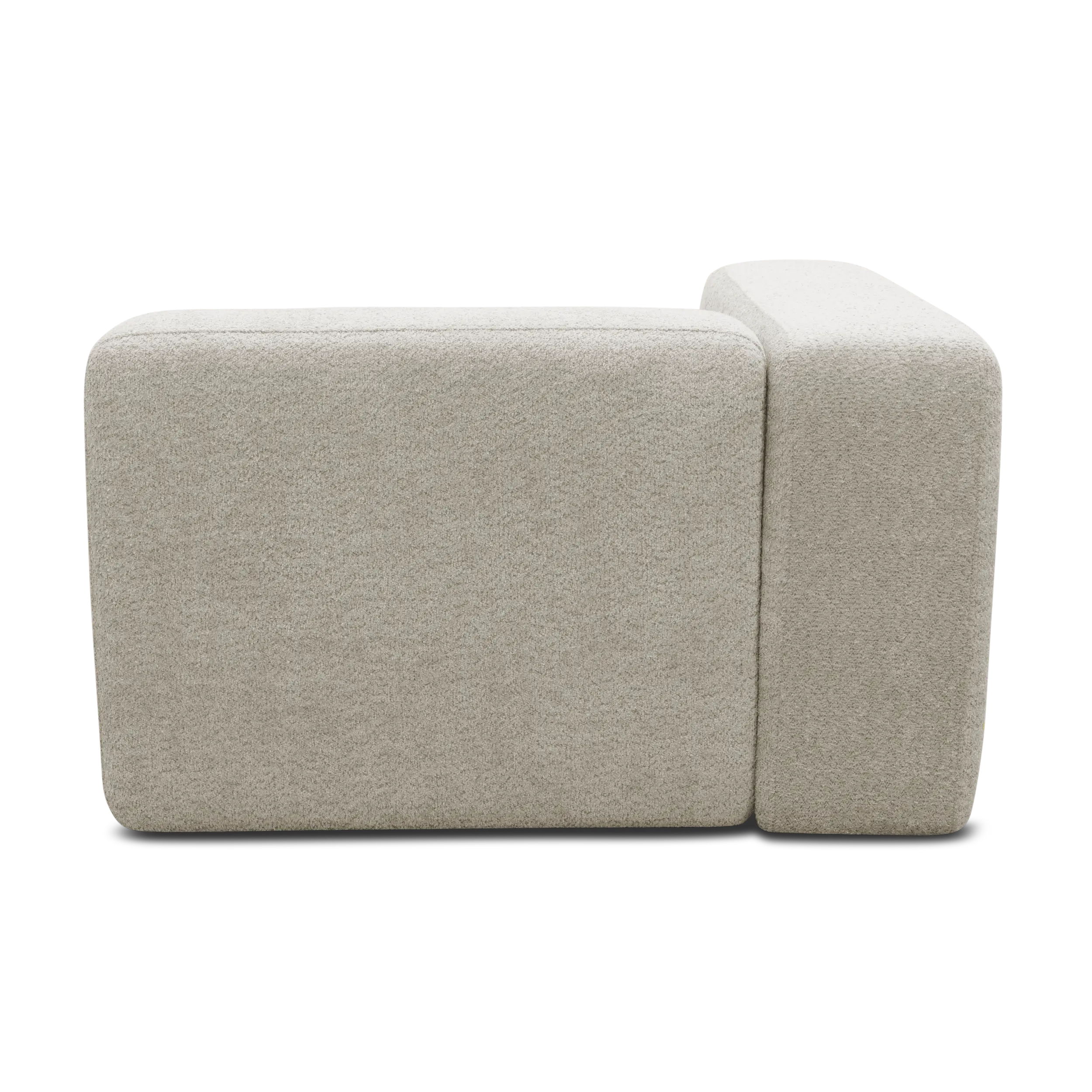 Longchair-Modul links, Creme