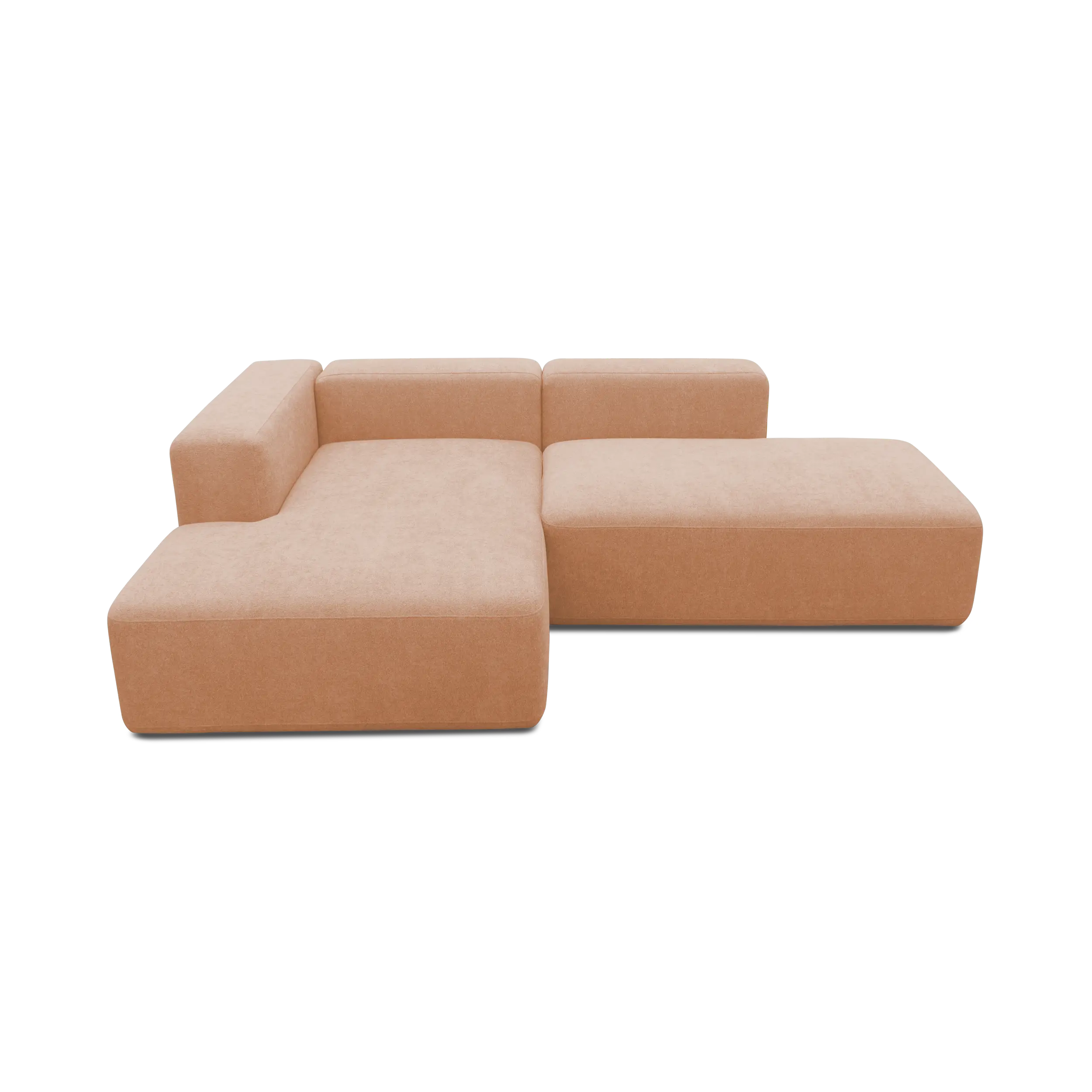 Ecksofa klein, offen, Lachs