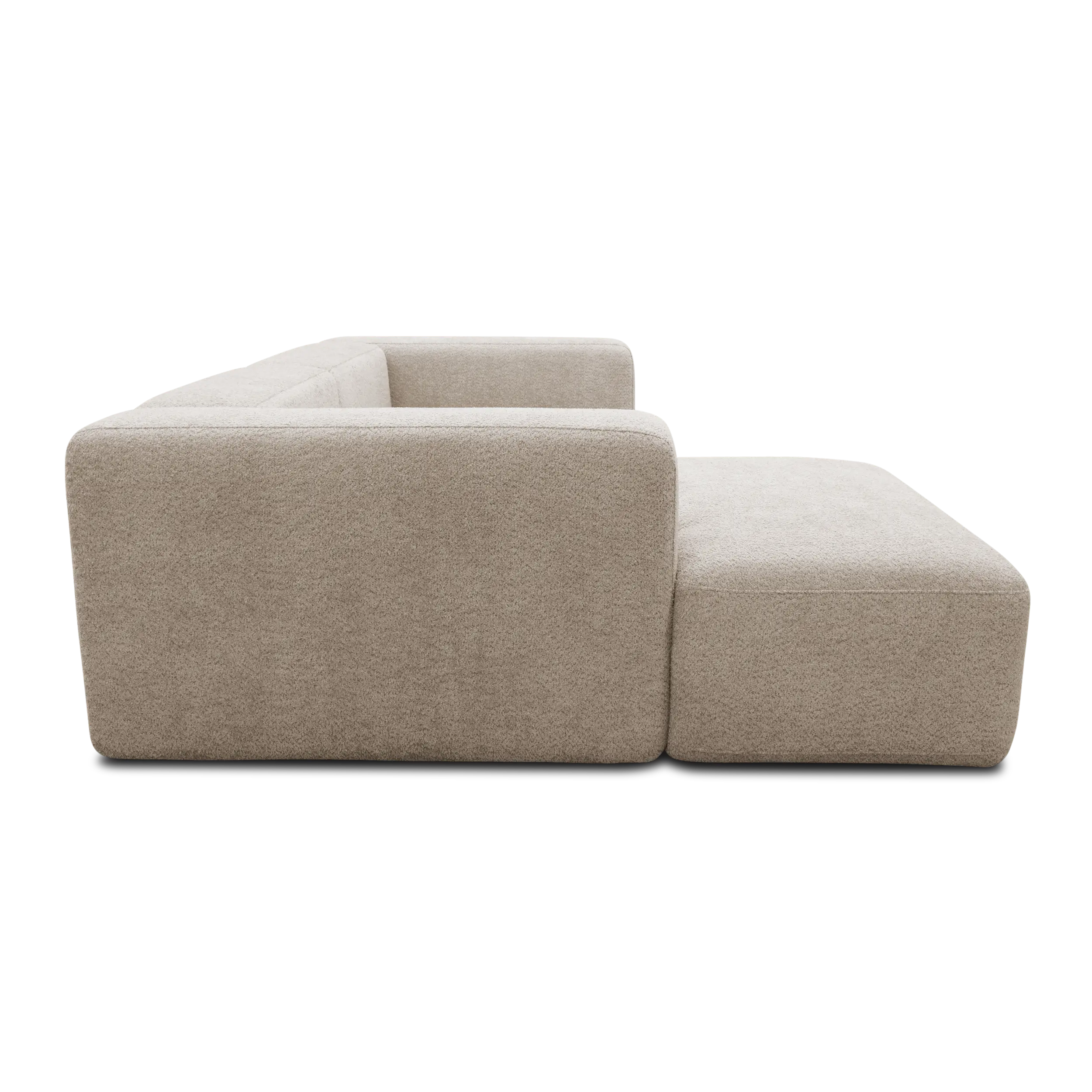 Ecksofa klein, Longchair links, Beige