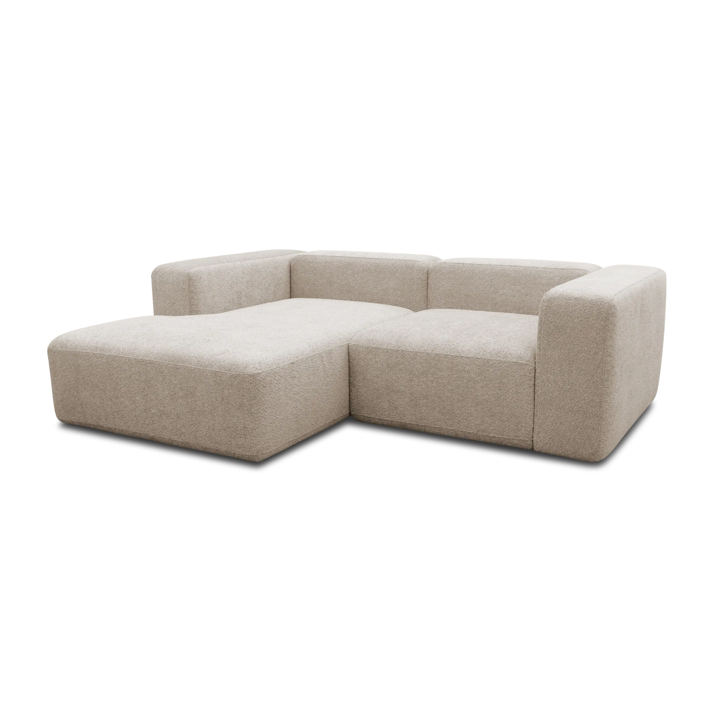 Ecksofa klein, Longchair links, Beige