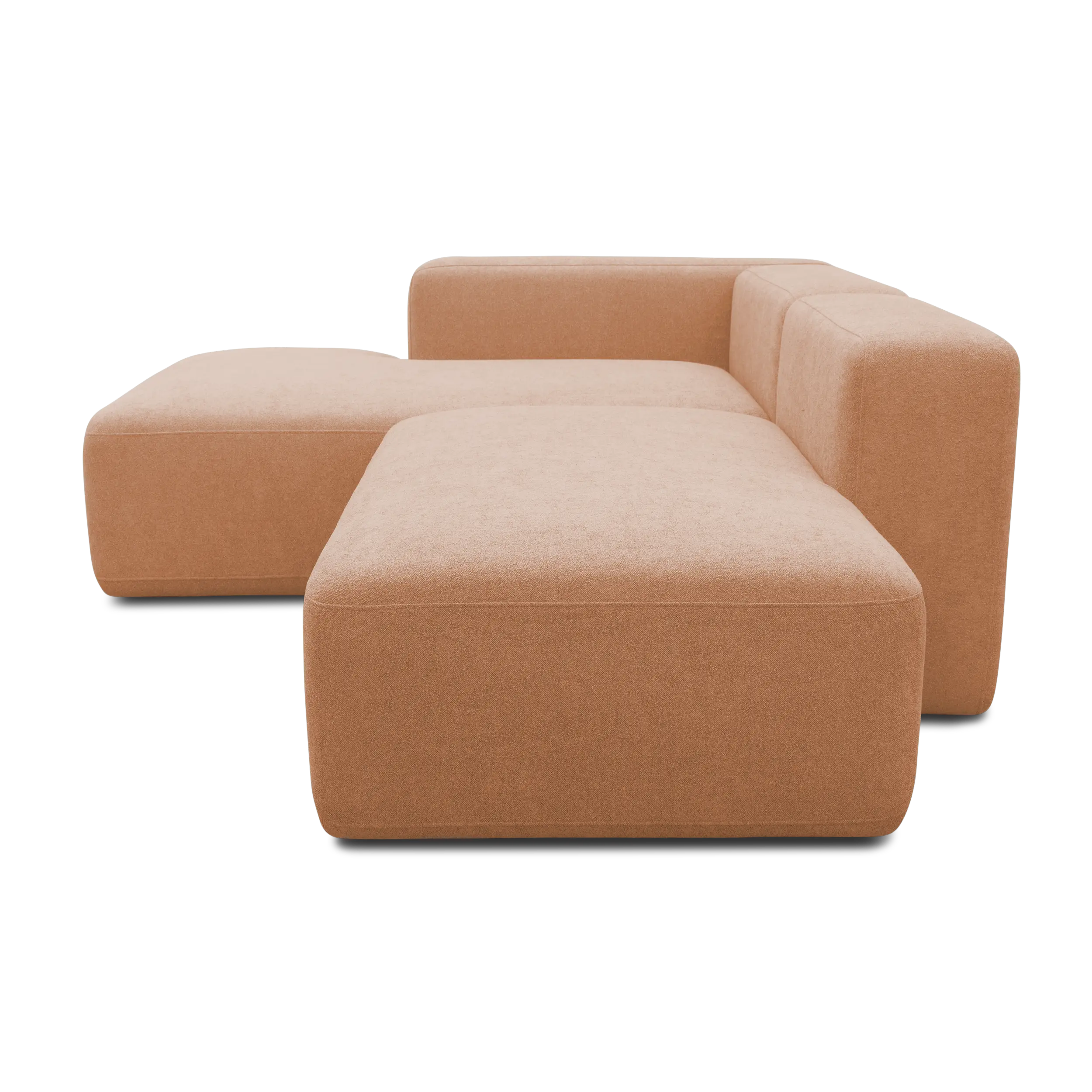 Ecksofa klein, offen, Lachs