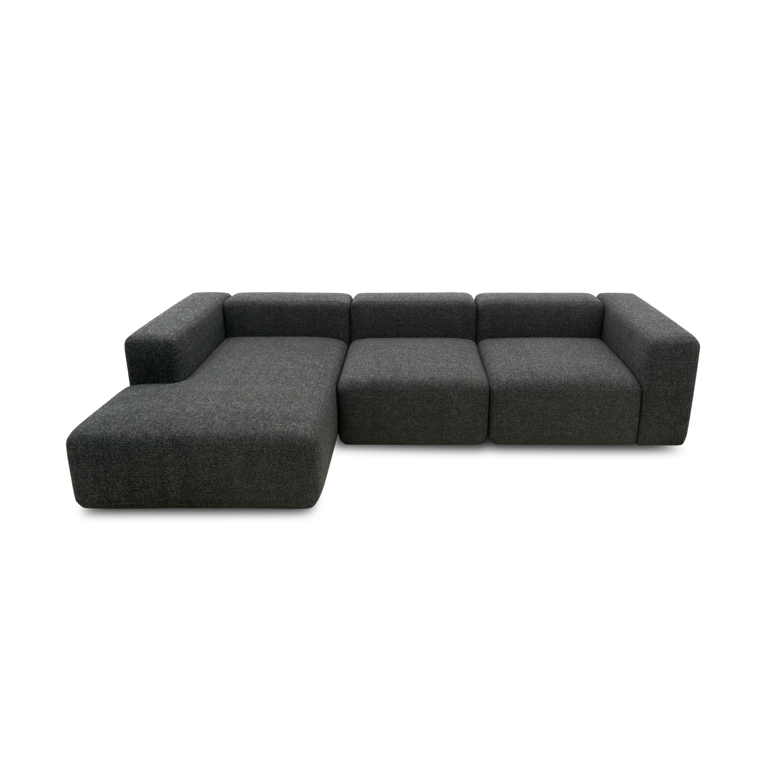 Ecksofa, Longchair links, Anthrazit