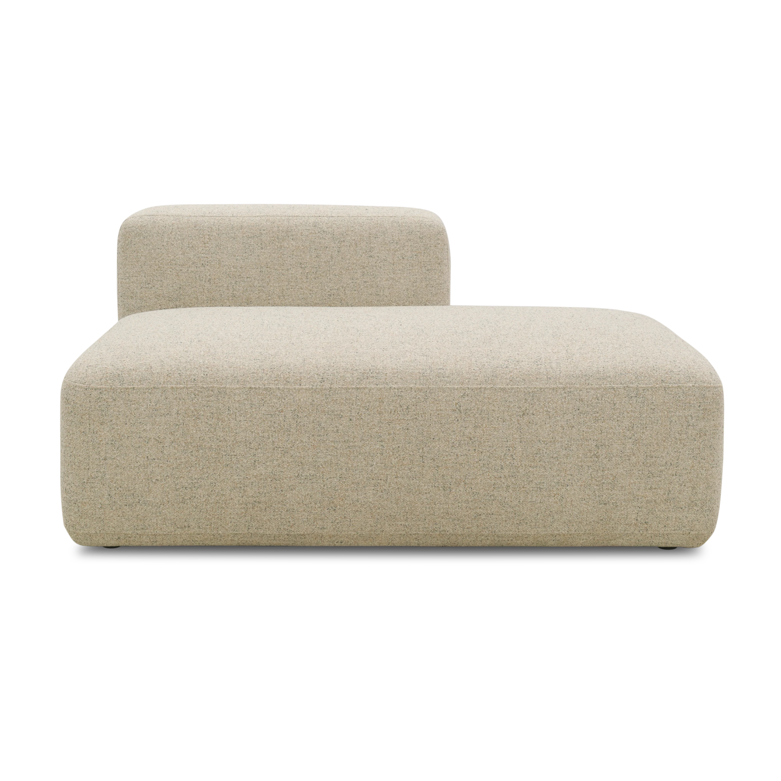 Ottomane-Modul rechts, Beige-Petrol