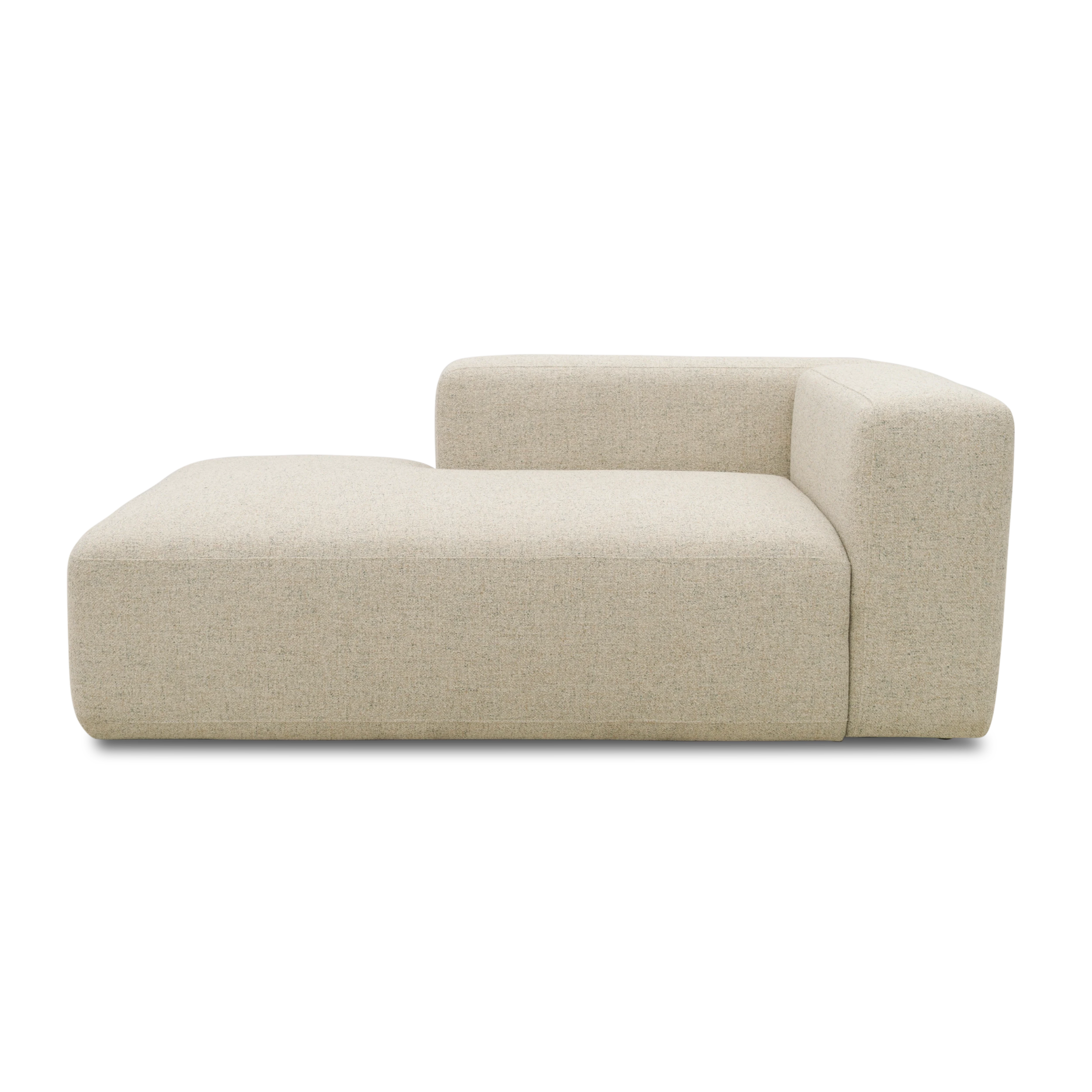 Longchair-Modul links, Beige-Petrol