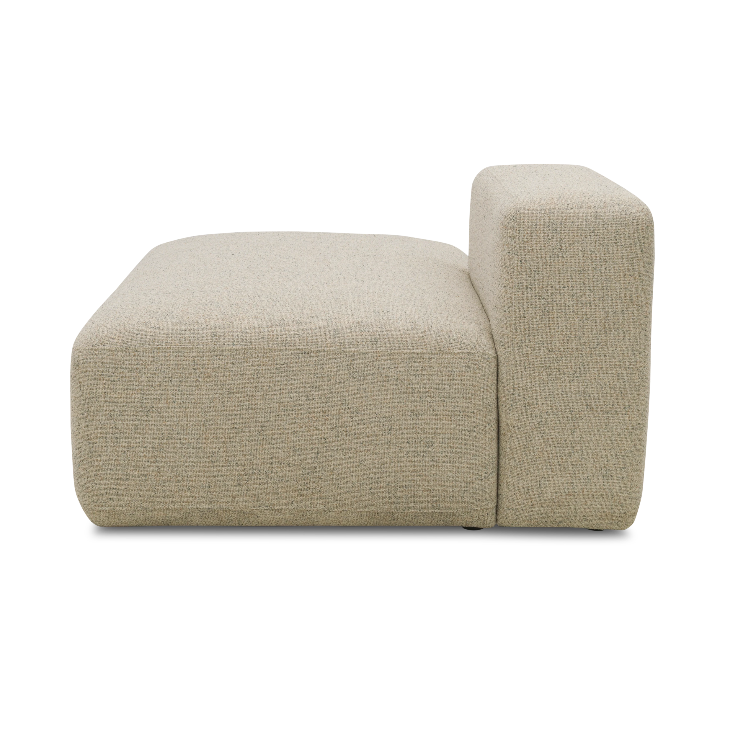 Ottomane-Modul links, Beige-Petrol