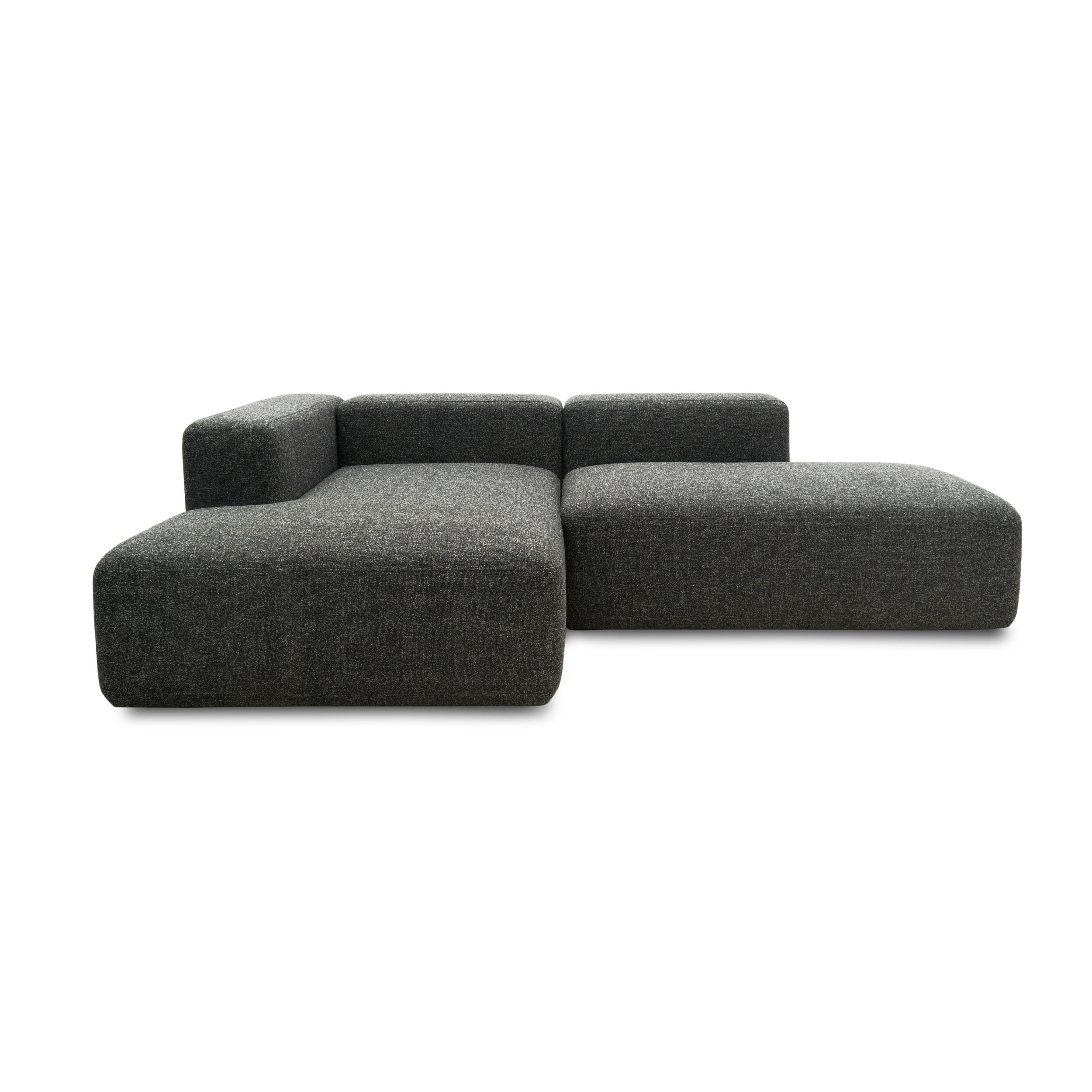 Ecksofa klein, offen, Longchair links, Anthrazit