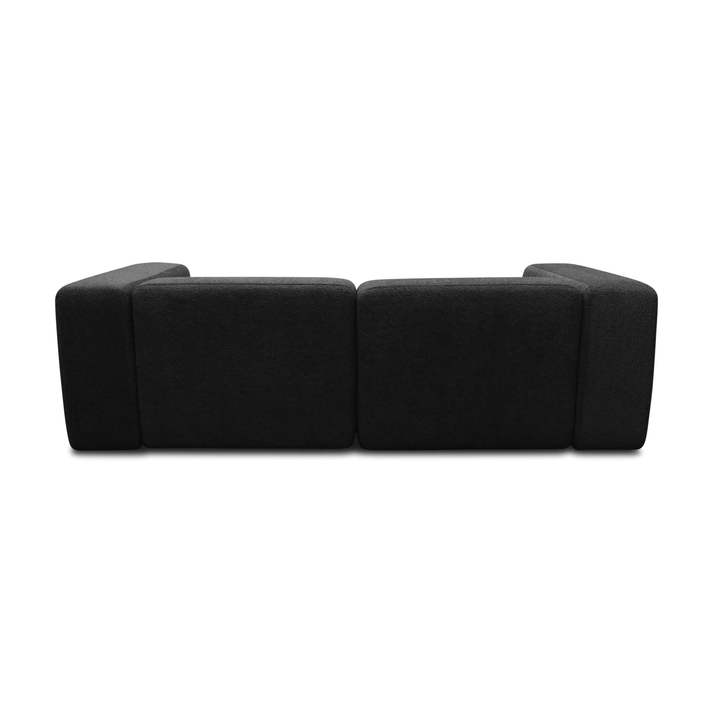 Ecksofa klein, Longchair rechts, Black