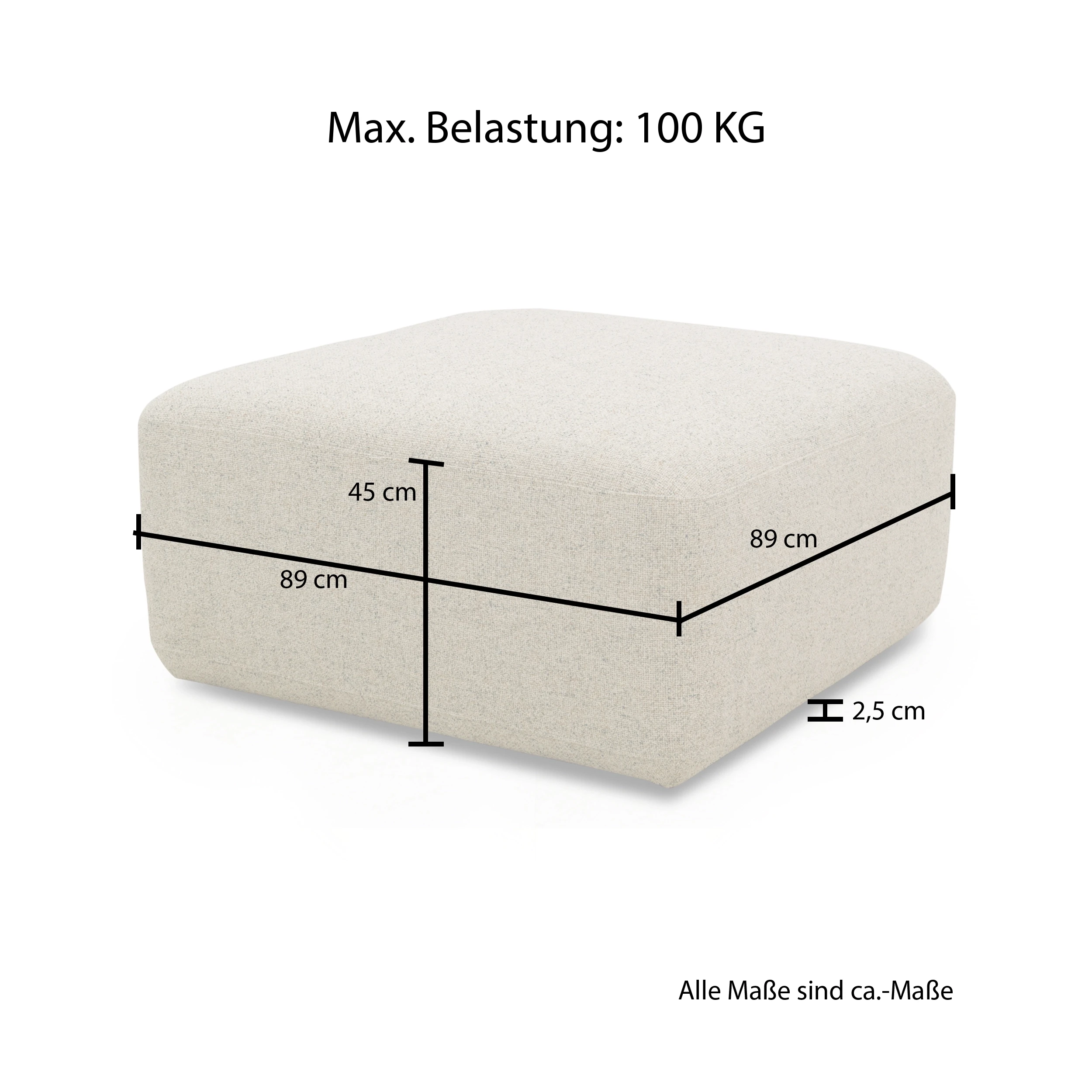 Hocker, Beige-Petrol