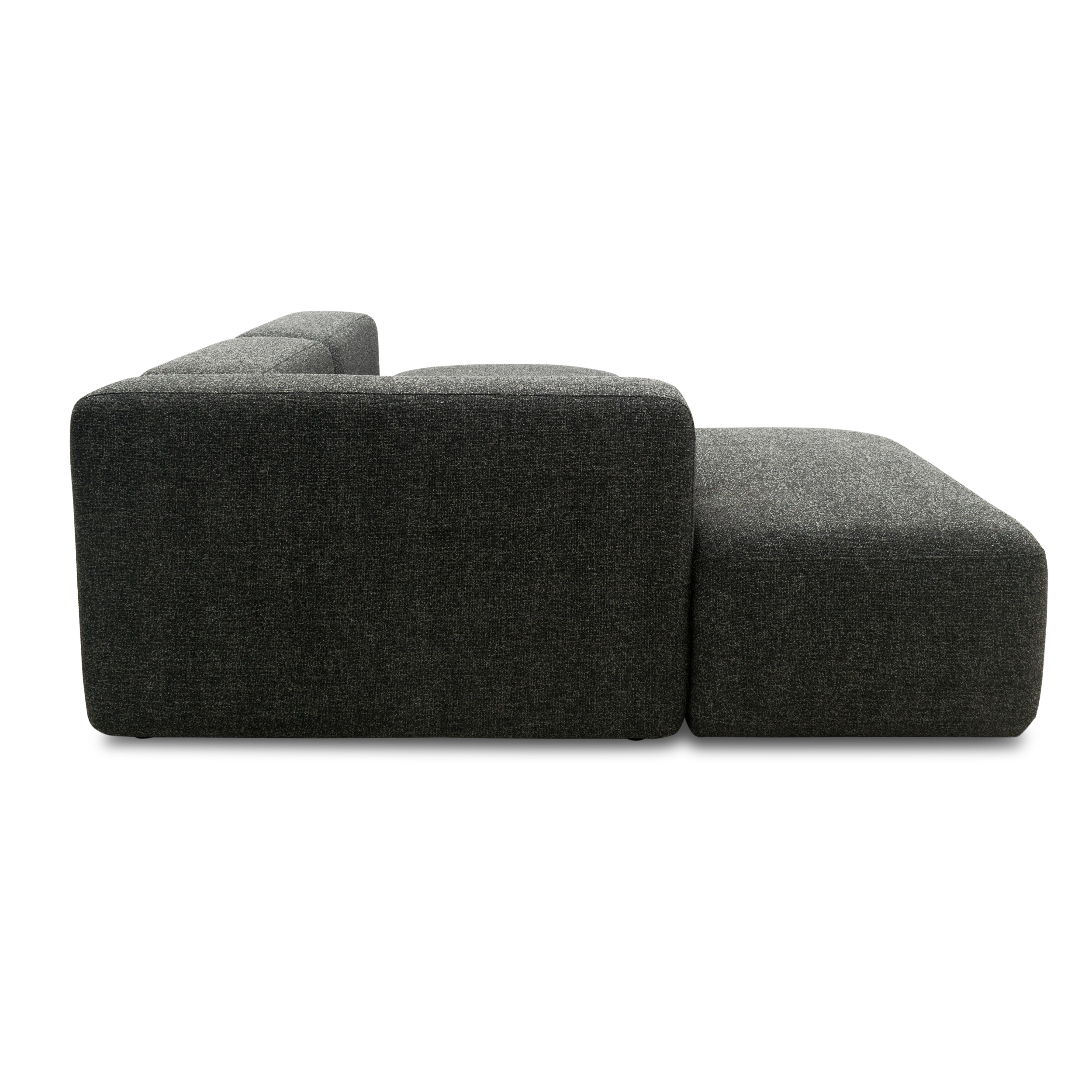 Ecksofa klein, offen, Longchair links, Anthrazit