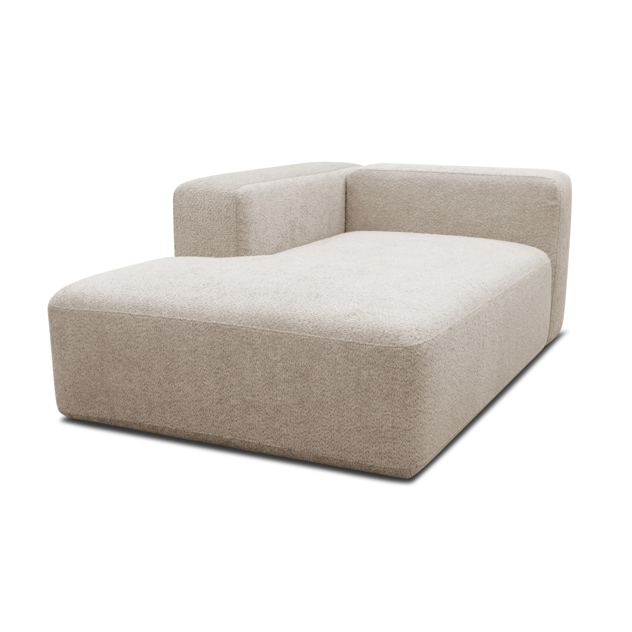 Longchair-Modul links, Beige
