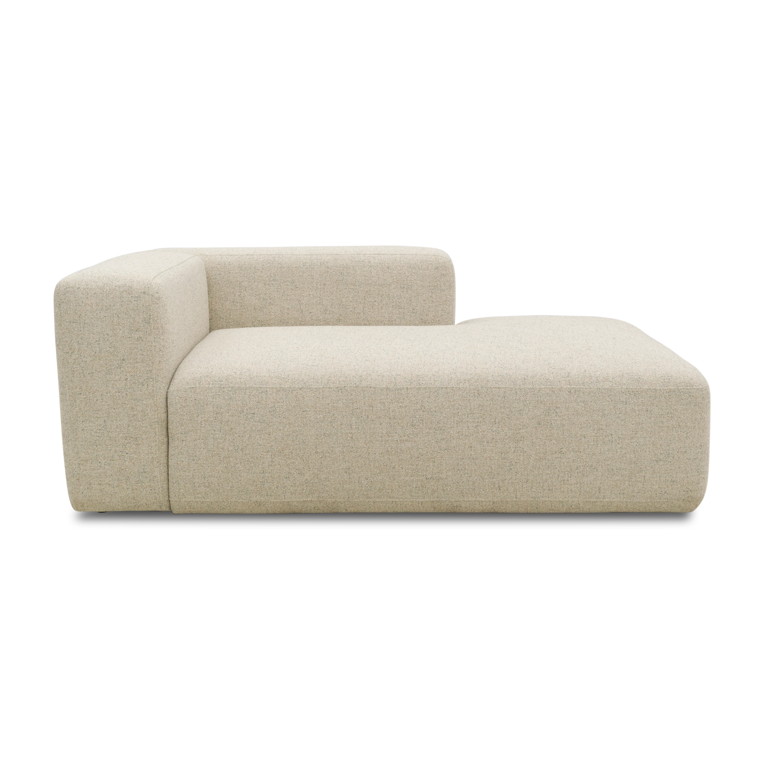Longchair-Modul rechts, Beige-Petrol