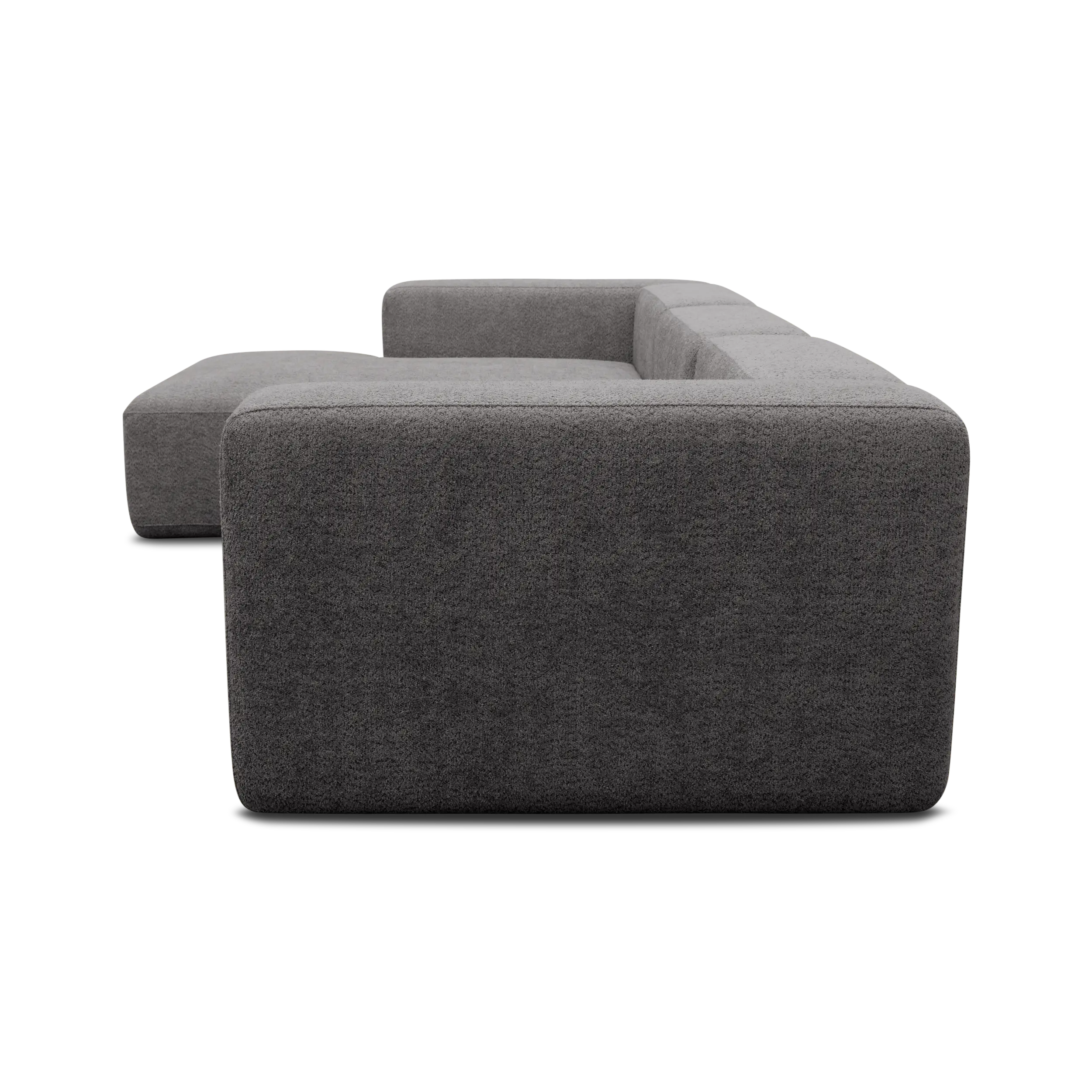 Ecksofa, Longchair links, Graphite