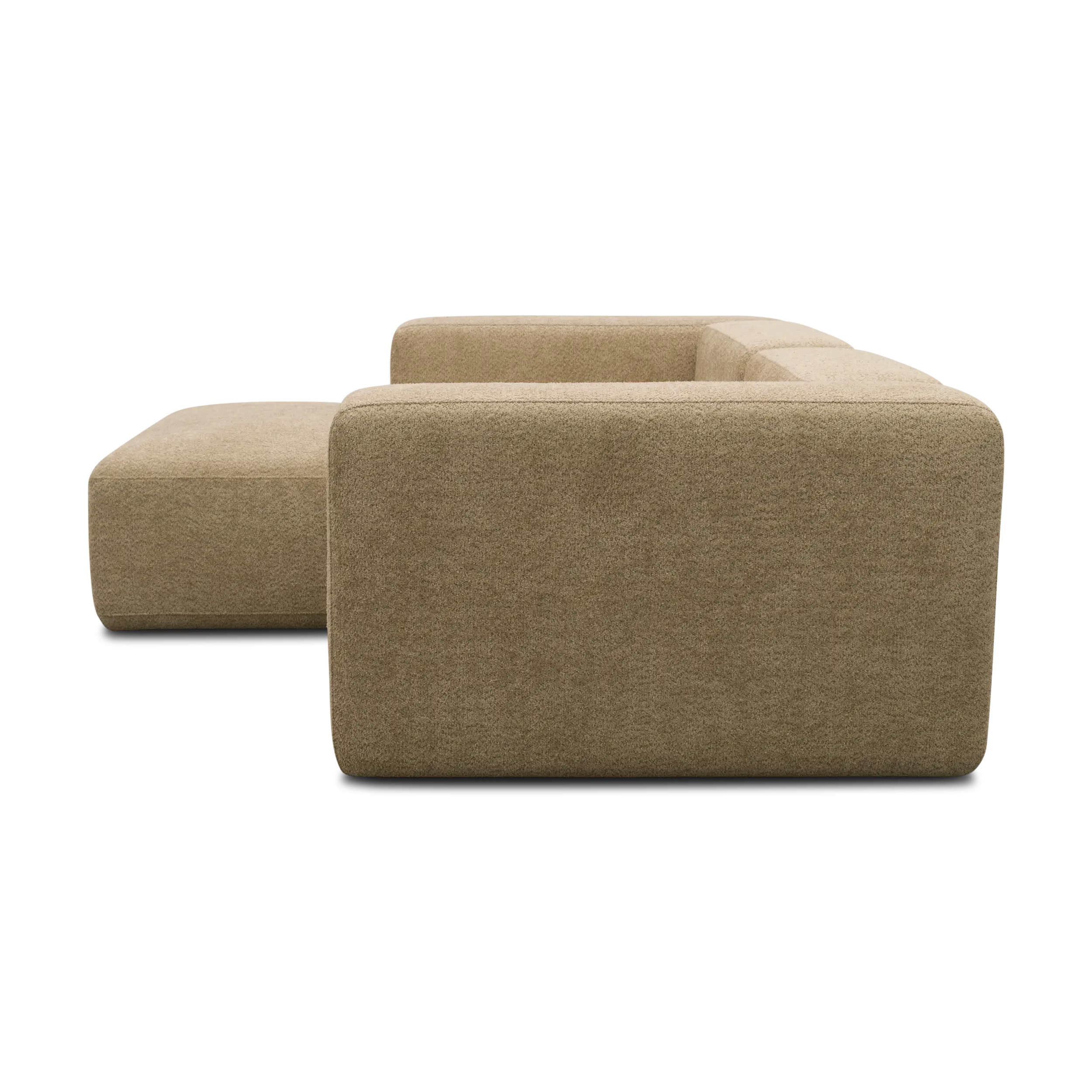 Ecksofa klein, Longchair links, Taupe
